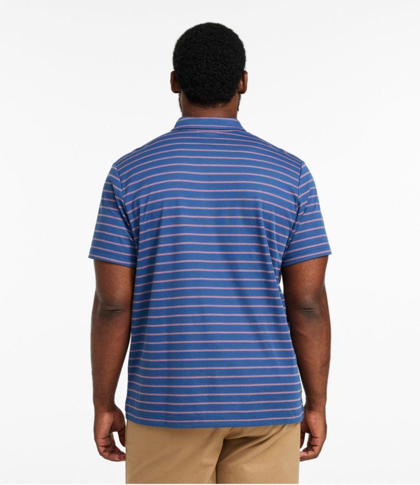 Men's Comfort Stretch Performance® Polo, Short-Sleeve, Slightly Fitted, Stripe Product Image