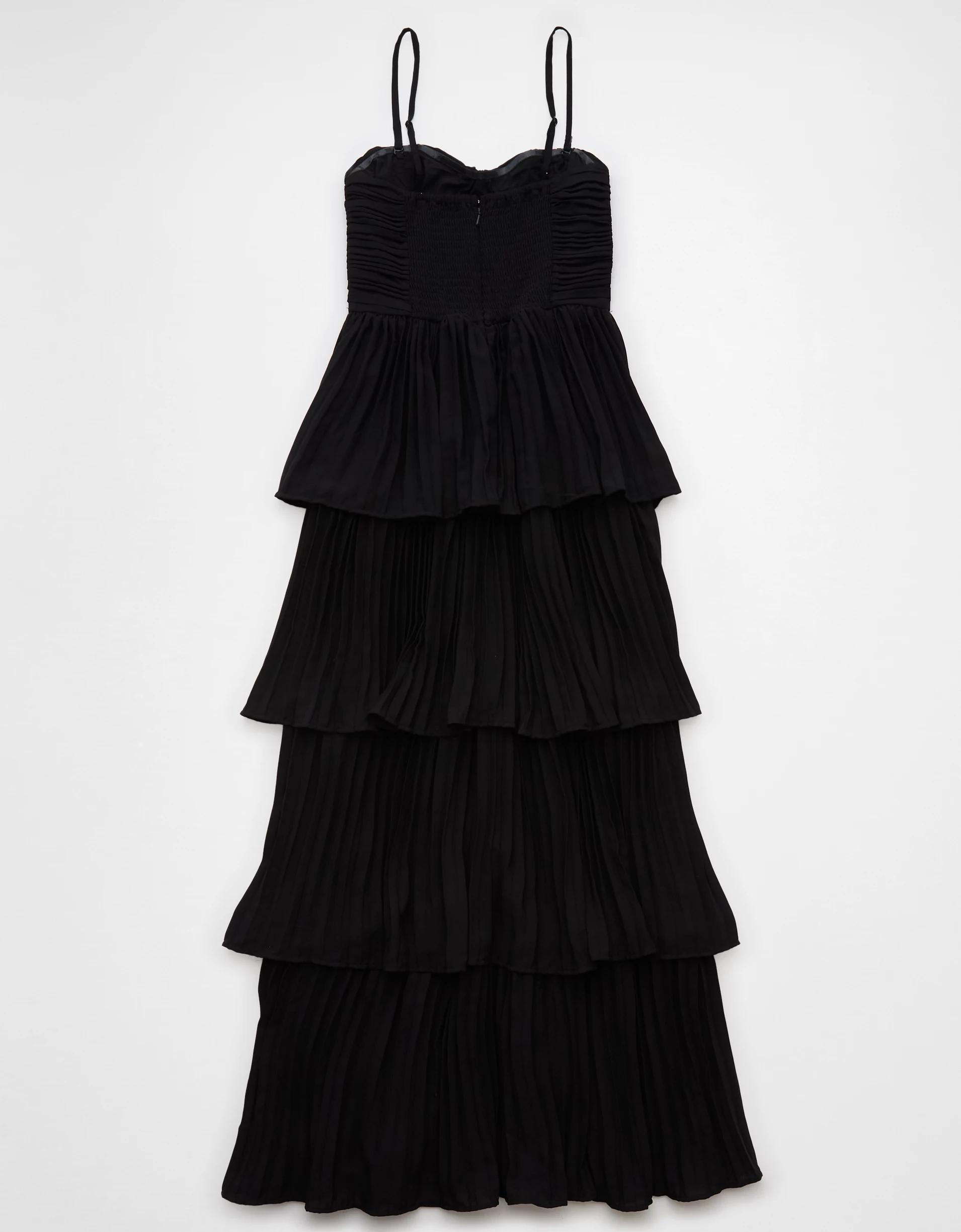 AE Tiered Pleated Maxi Dress Product Image