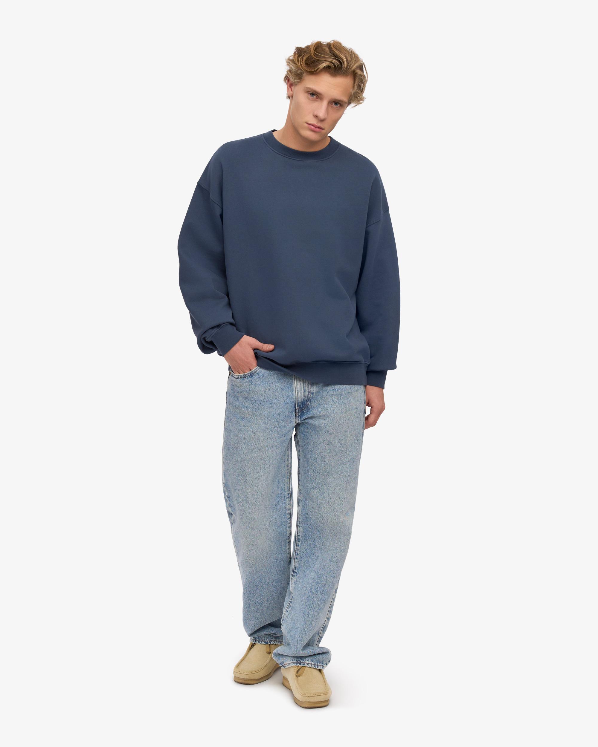Organic Oversized Crew - Petrol Blue Product Image