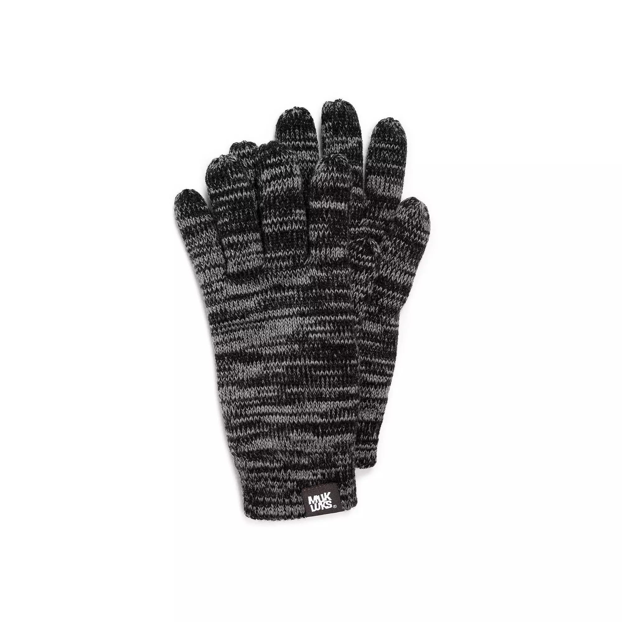 Men's MUK LUKS Marl Gloves, Ebony Cinder Product Image
