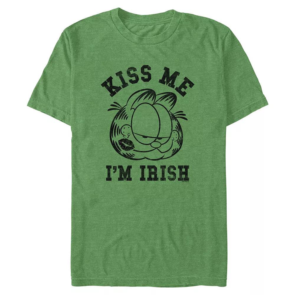Big & Tall Garfield Kiss Me I'm Irish Graphic Tee, Men's,  Product Image