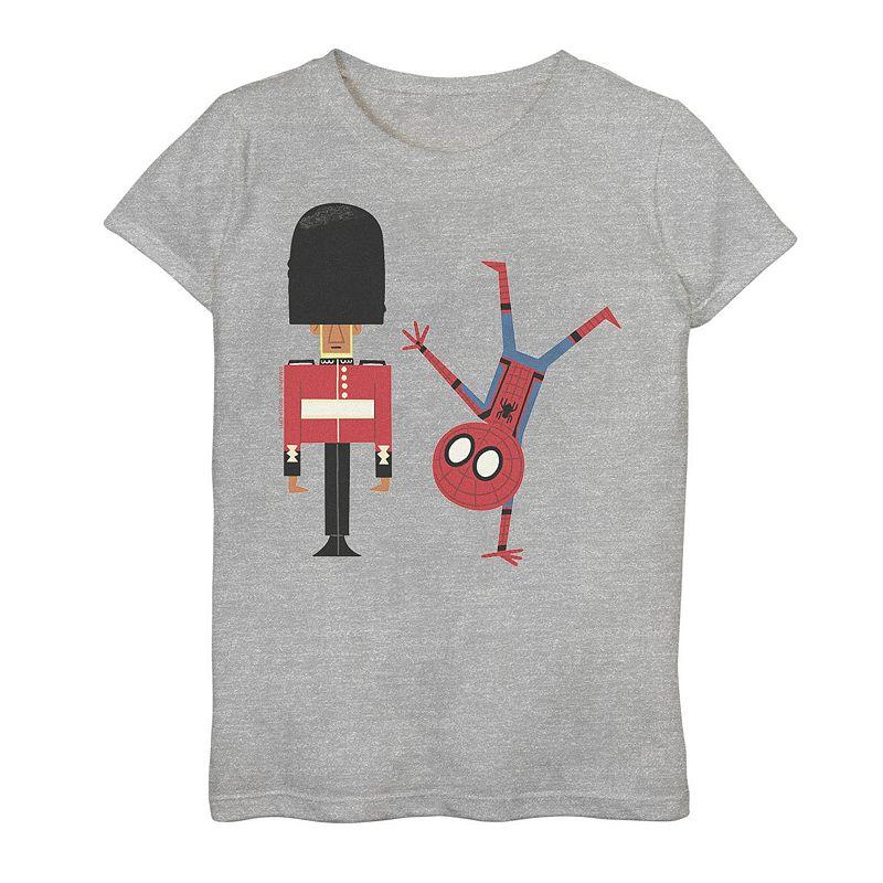 Girls 7-16 Marvel Spider-Man Far From Home Make Him Laugh Handstand Graphic Tee, Girl's,  Product Image