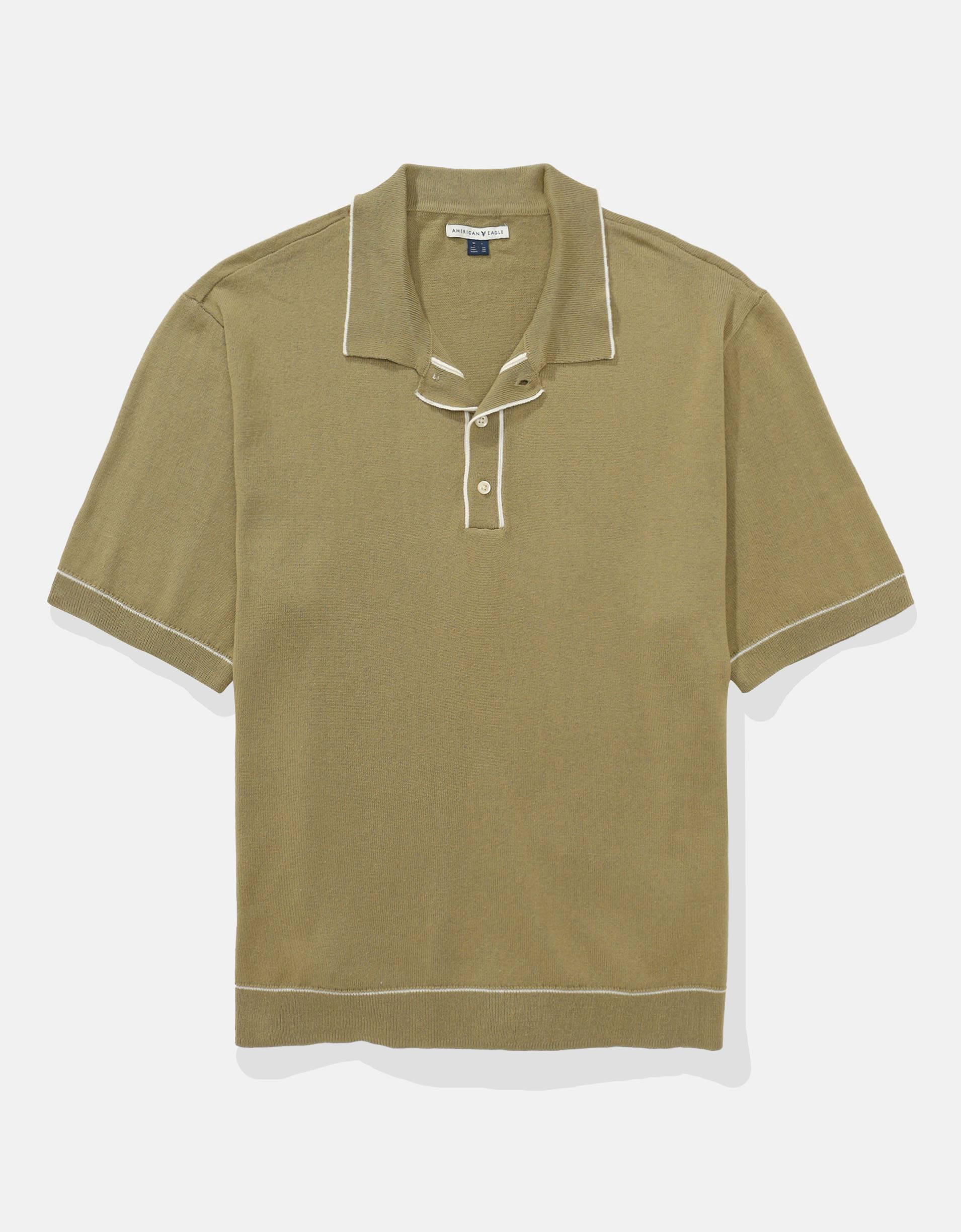 AE Tipped Sweater Polo Shirt Product Image