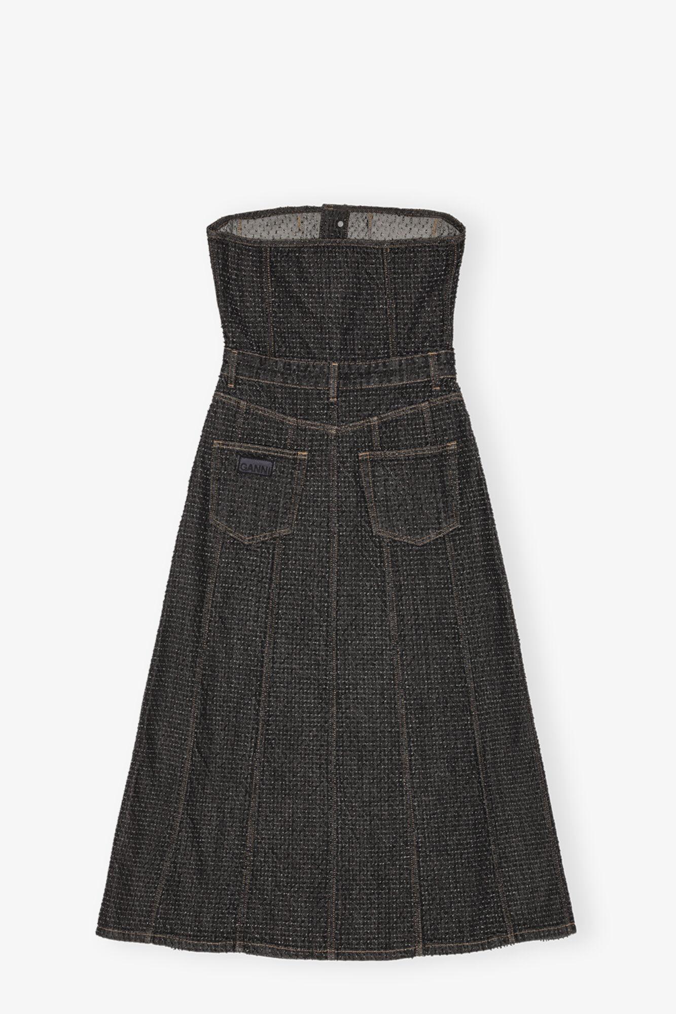 Black Textured Midi Dress Product Image