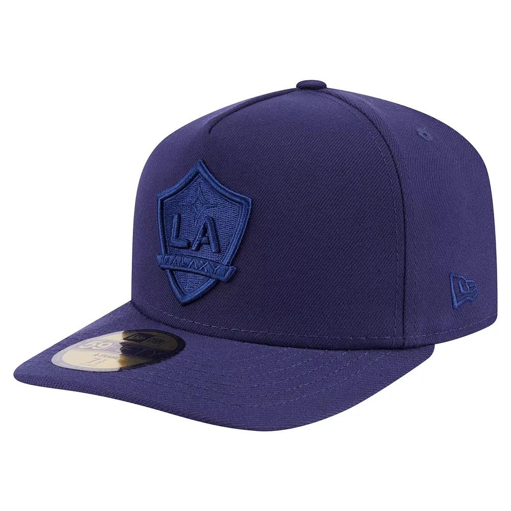 Men's New Era Navy LA Galaxy Color Pack A-Frame 59FIFTY Fitted Hat,  Product Image