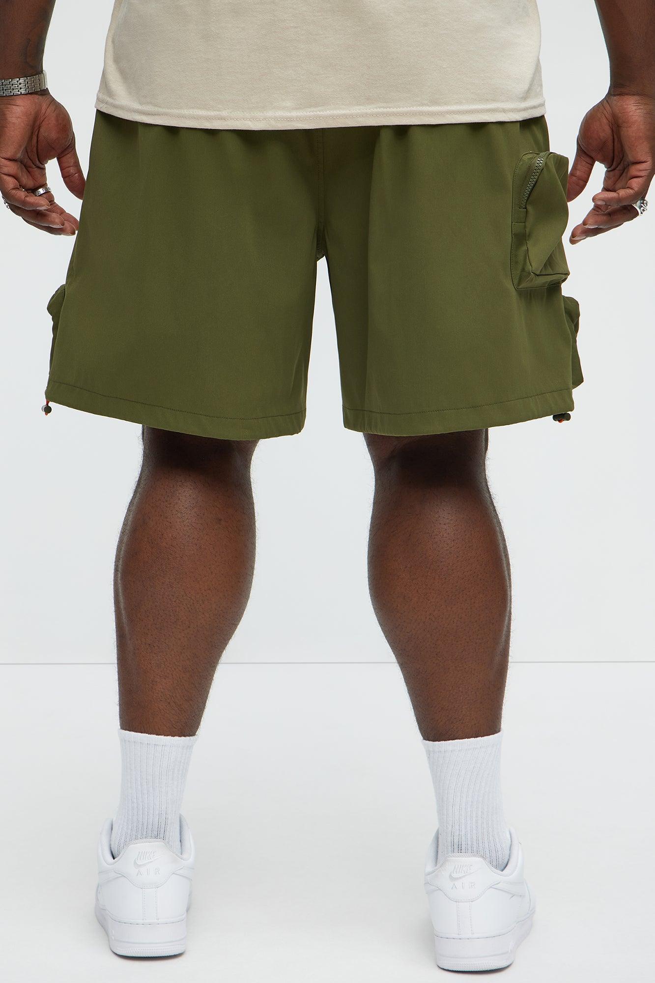 Gone Fishing Cargo Shorts - Olive Product Image