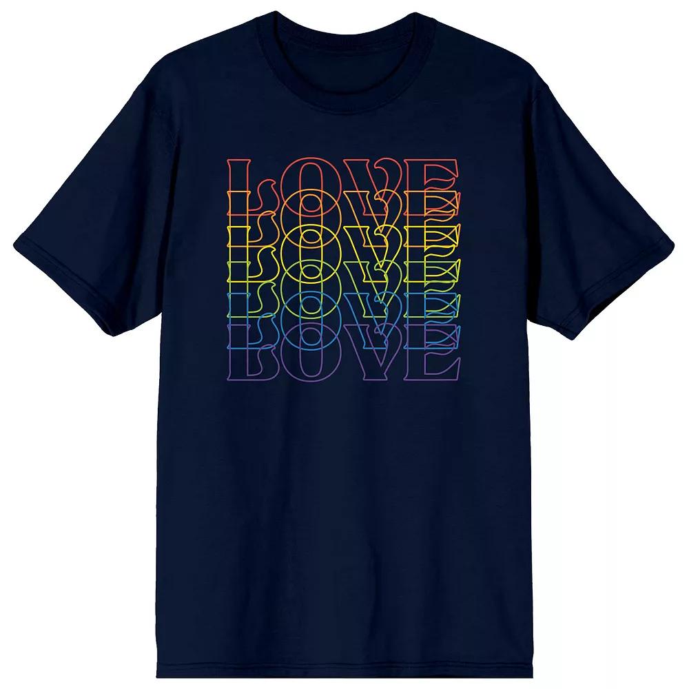 Men's Pride Love Repeated Tee,  Product Image