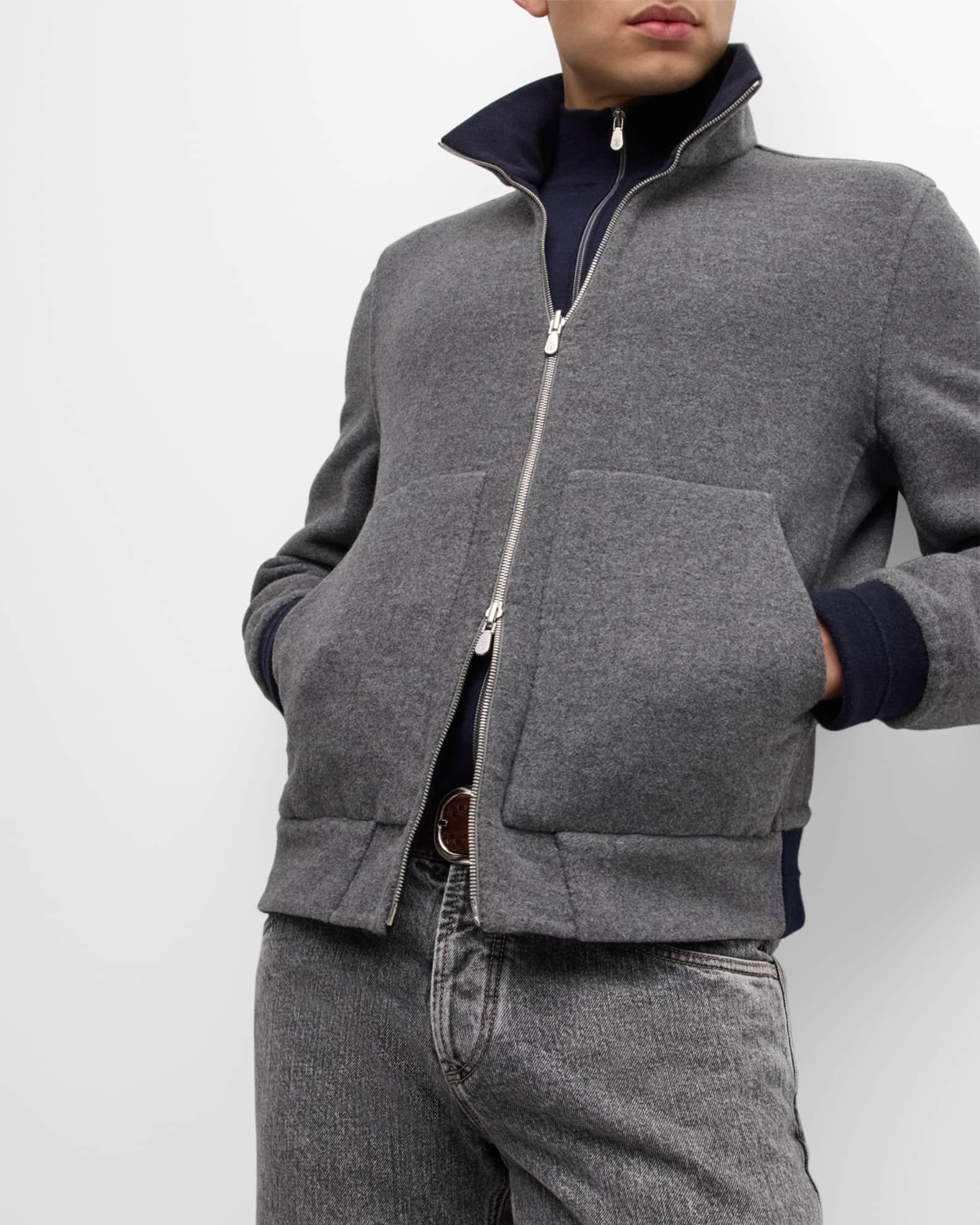 Men's Cashmere Reversible Blouson Jacket Product Image