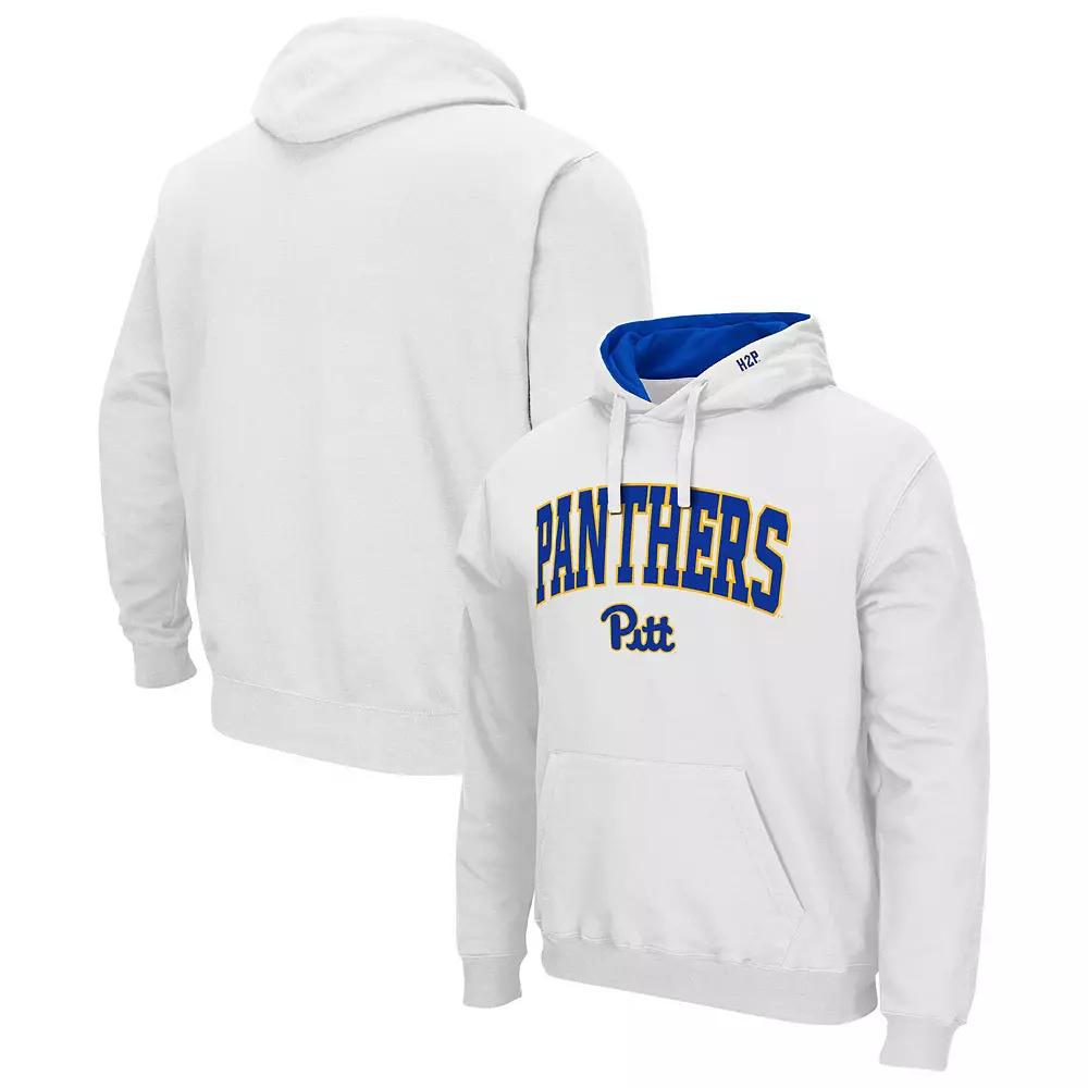 Men's Colosseum White Pitt Panthers Arch & Logo 3.0 Pullover Hoodie,  Product Image