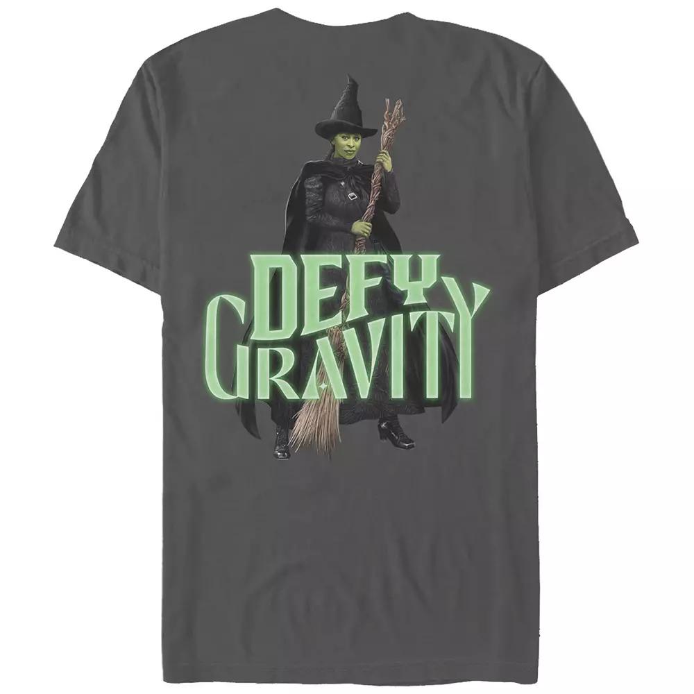 Men's Wicked Green W Elphaba On The Back Color Comfort Graphic Tee, Size: XL, Pepper Product Image