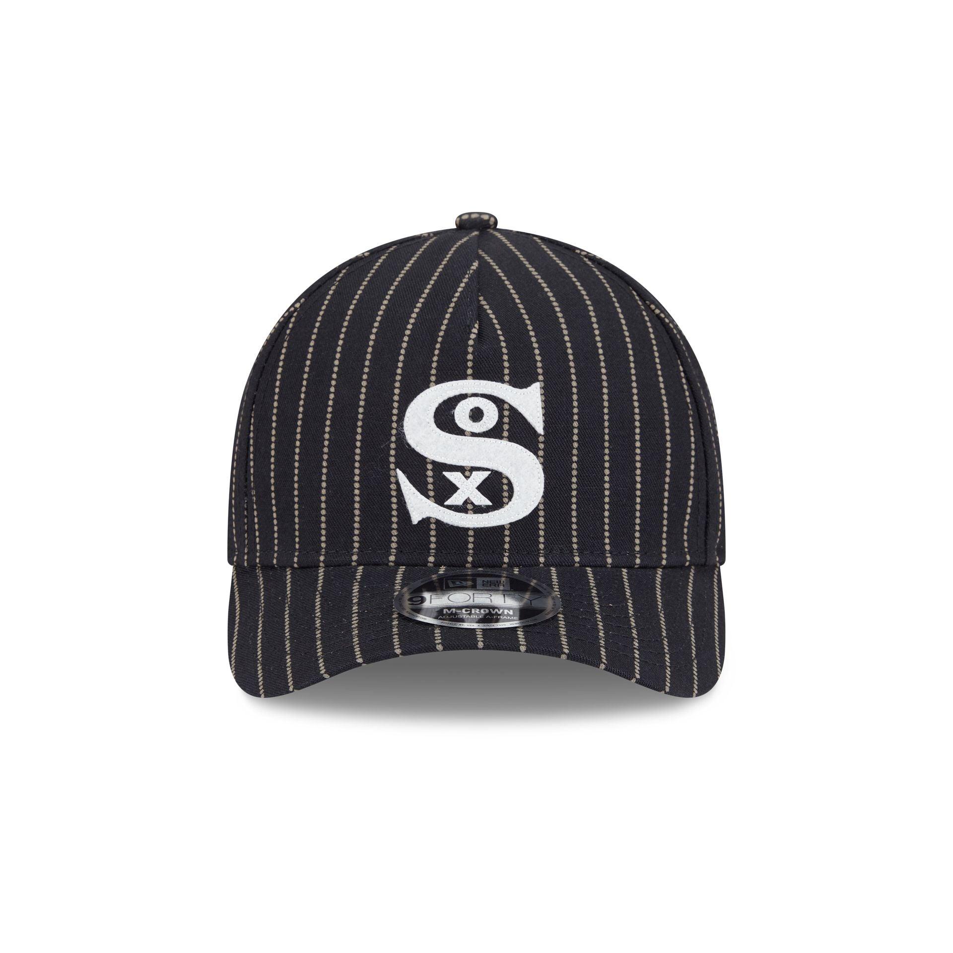 Chicago White Sox Dotted Pinstripe 9FORTY M-Crown A-Frame Adjustable Hat Male Product Image