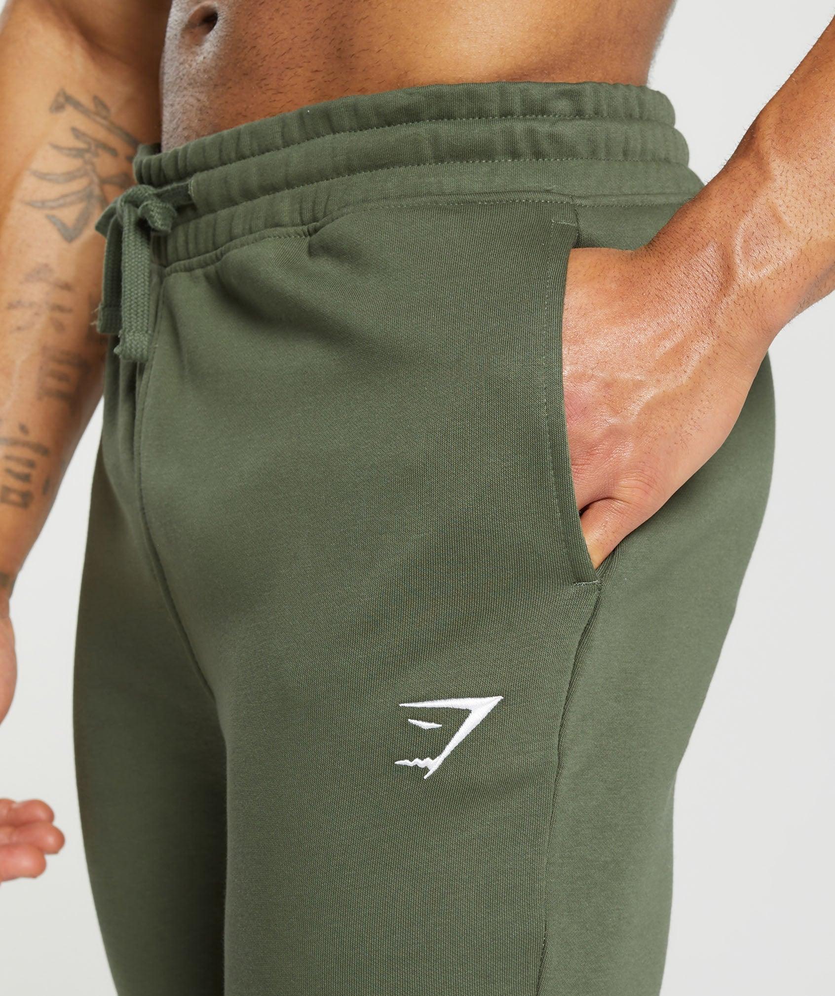 Gymshark Crest Joggers - Core Olive Male Product Image