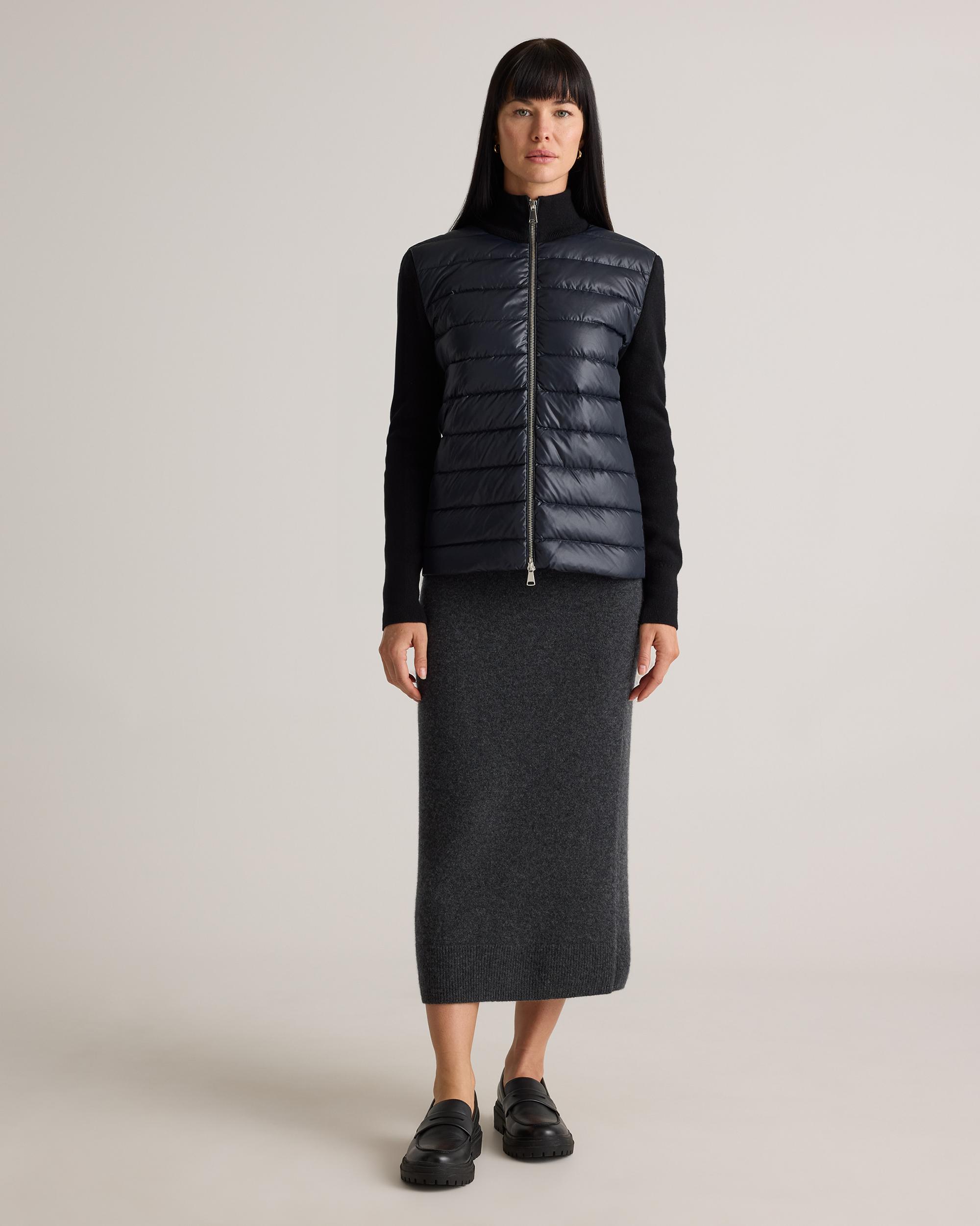 Quince | Women's Mixed Media Down and Cashmere Jacket Size XL Product Image