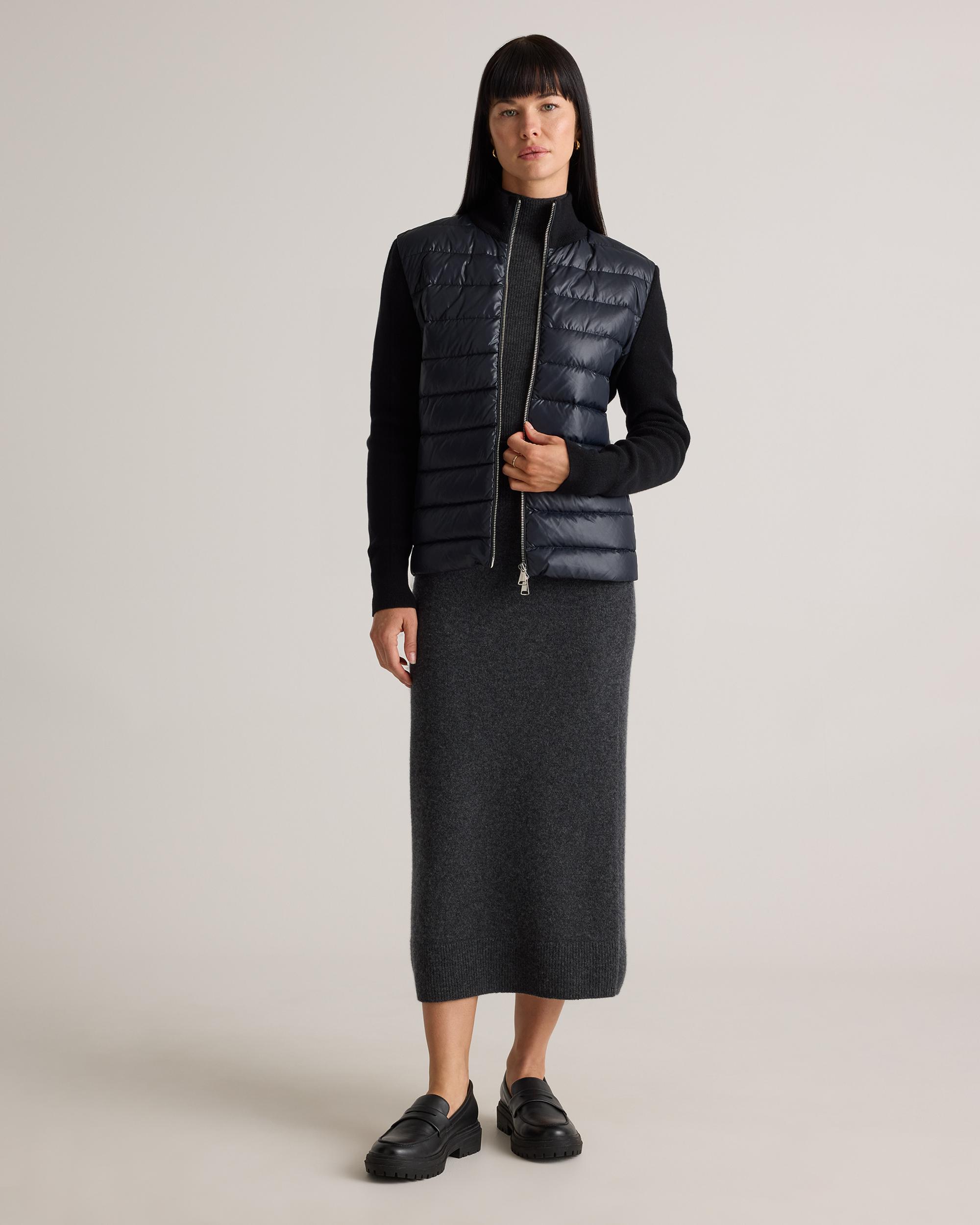 Quince | Women's Mixed Media Down and Cashmere Jacket Size XL Product Image