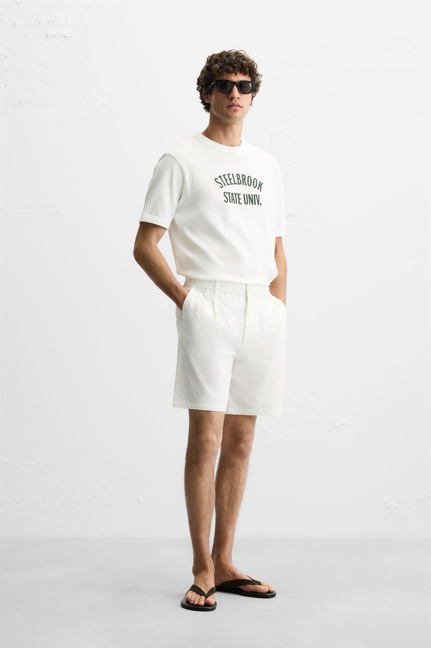 RIBBED TEXT T-SHIRT Product Image