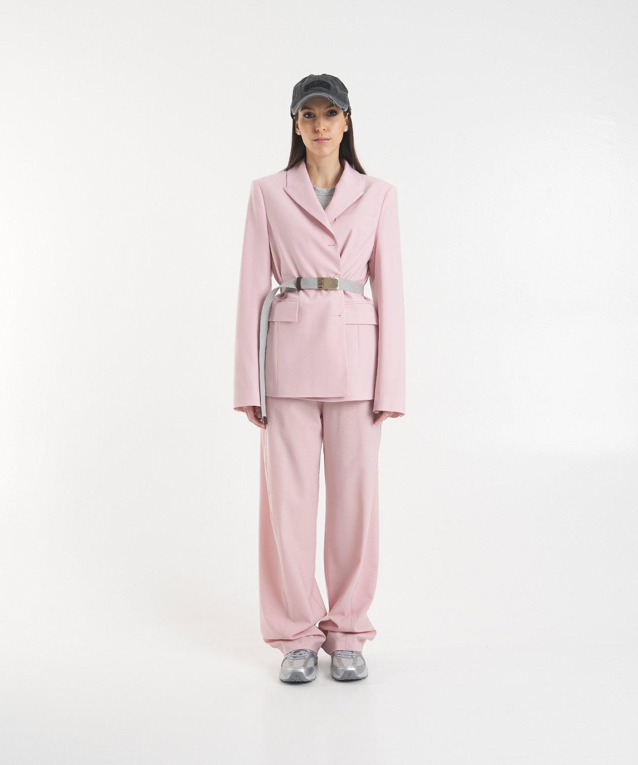 Wide leg pants in virgin wool blend Product Image