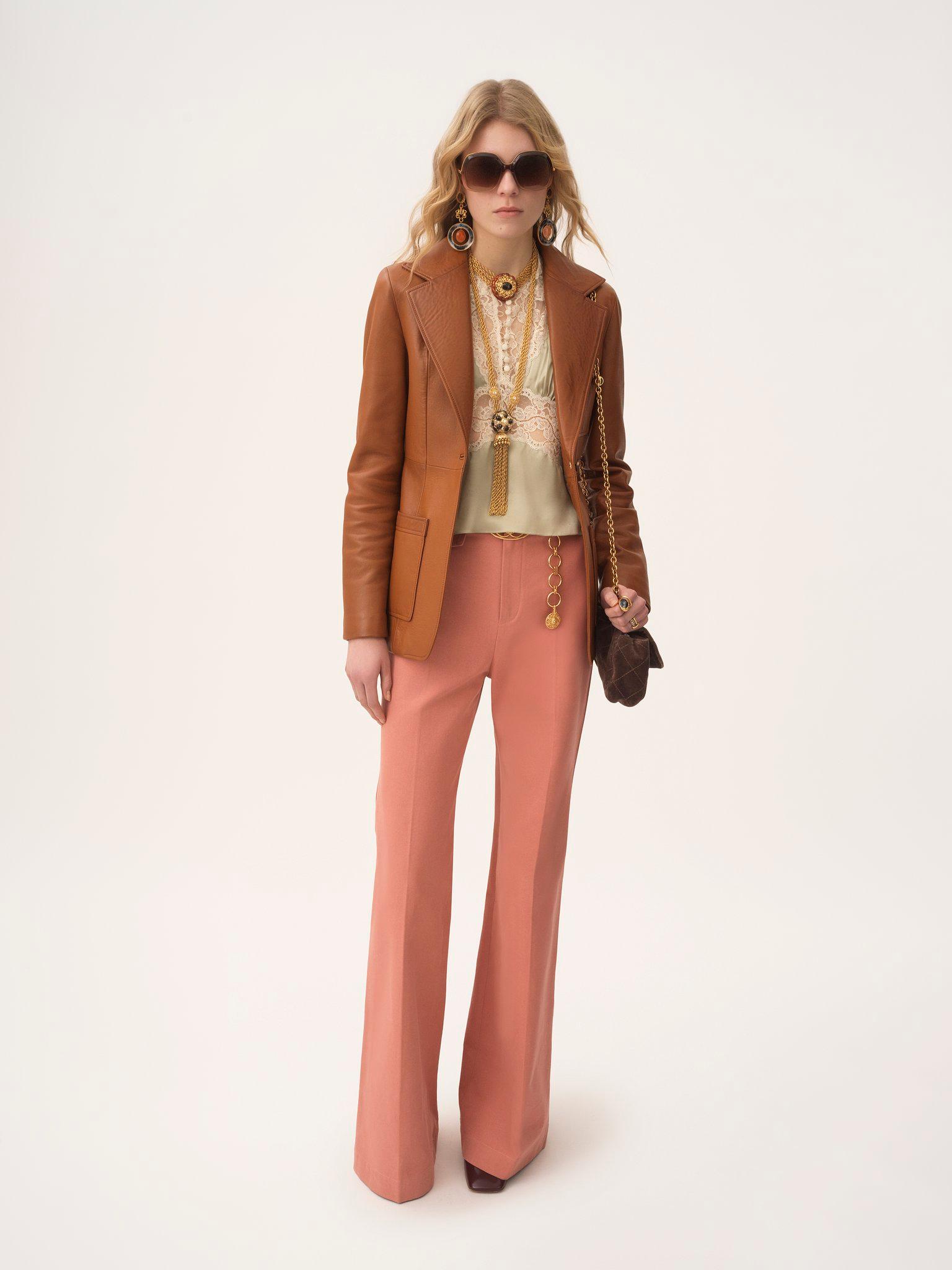 Tailored jacket in leather Product Image