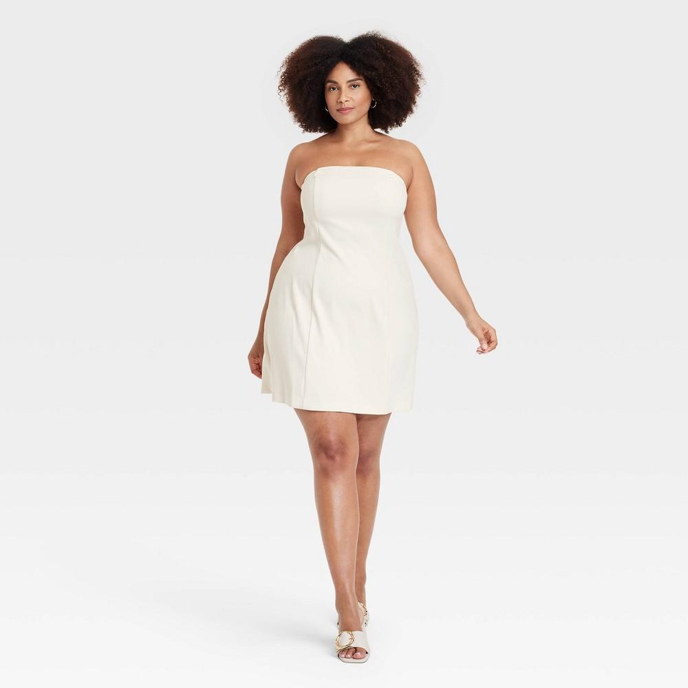 Women's Mini A-Line Dress - A New Day™ White 26 Product Image