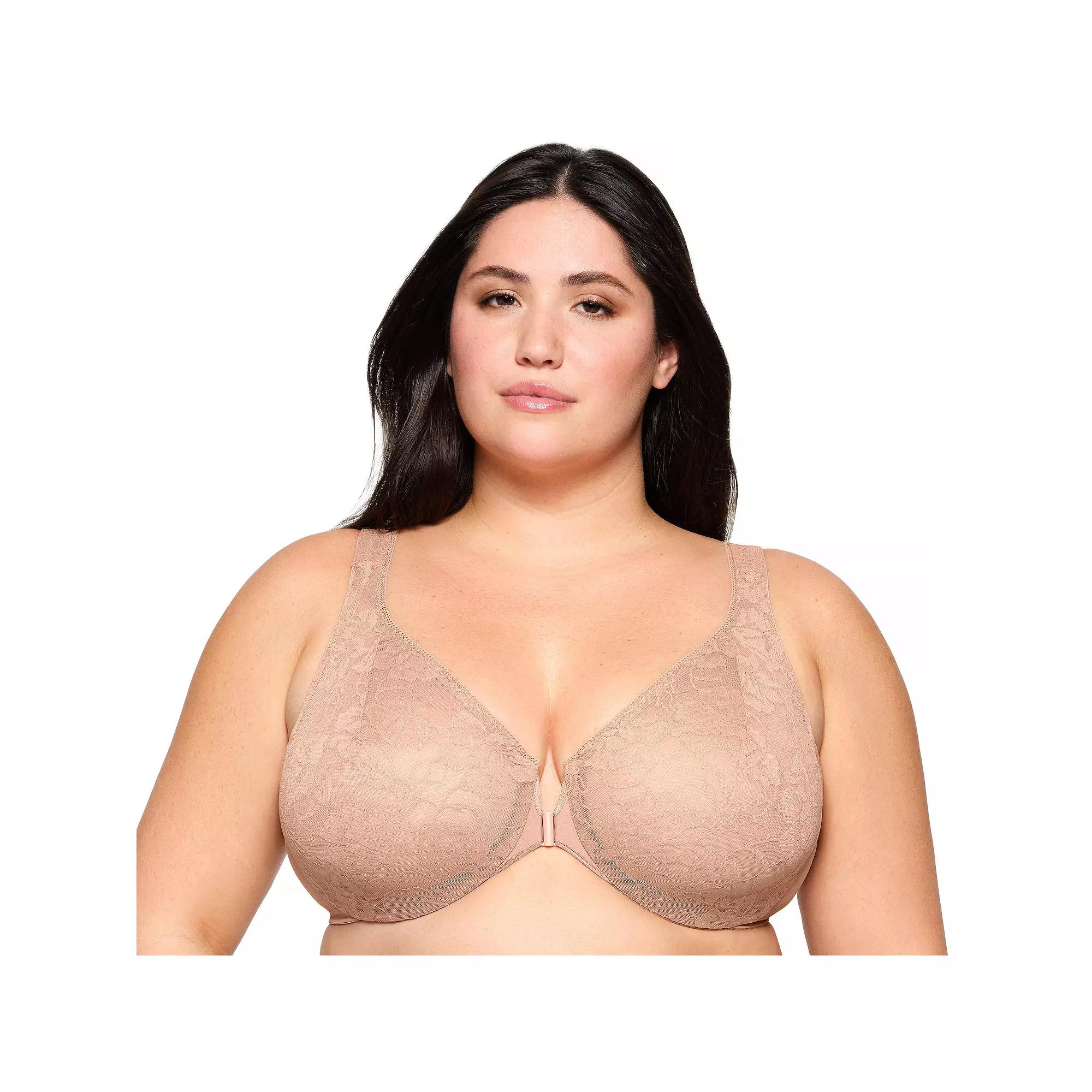 Glamorise Full-Figure Wonderwire Front Close Stretch Lace Bra 9246, Women's,  Product Image