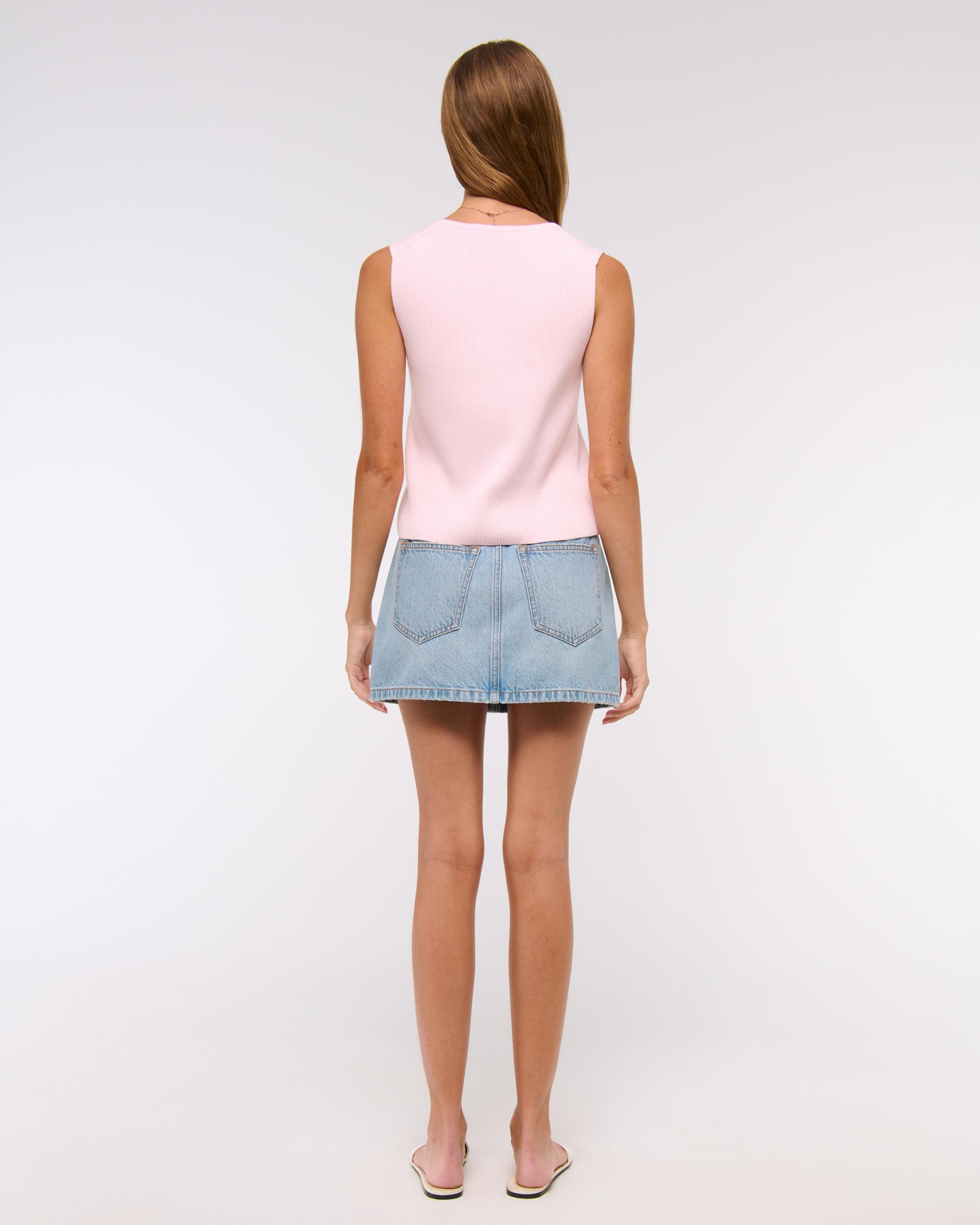 Tie-Front V-Neck Sweater Vest Product Image