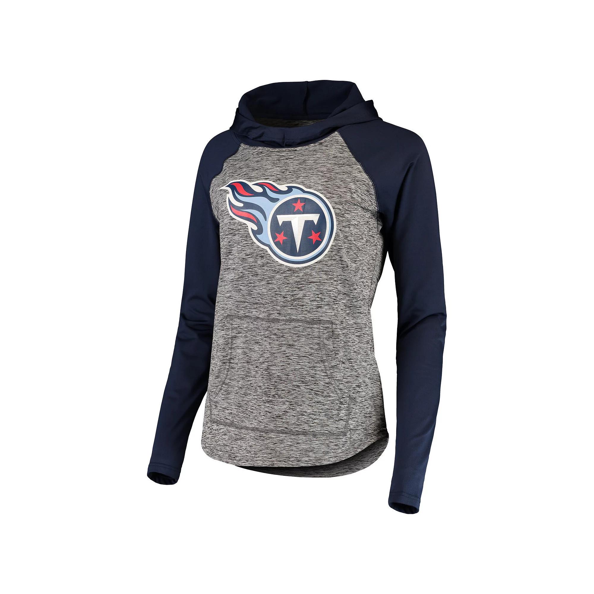 Women's G-III 4Her by Carl Banks Heathered Gray/Navy Tennessee Titans Championship Ring Pullover Hoodie, Size: Small, Grey Product Image