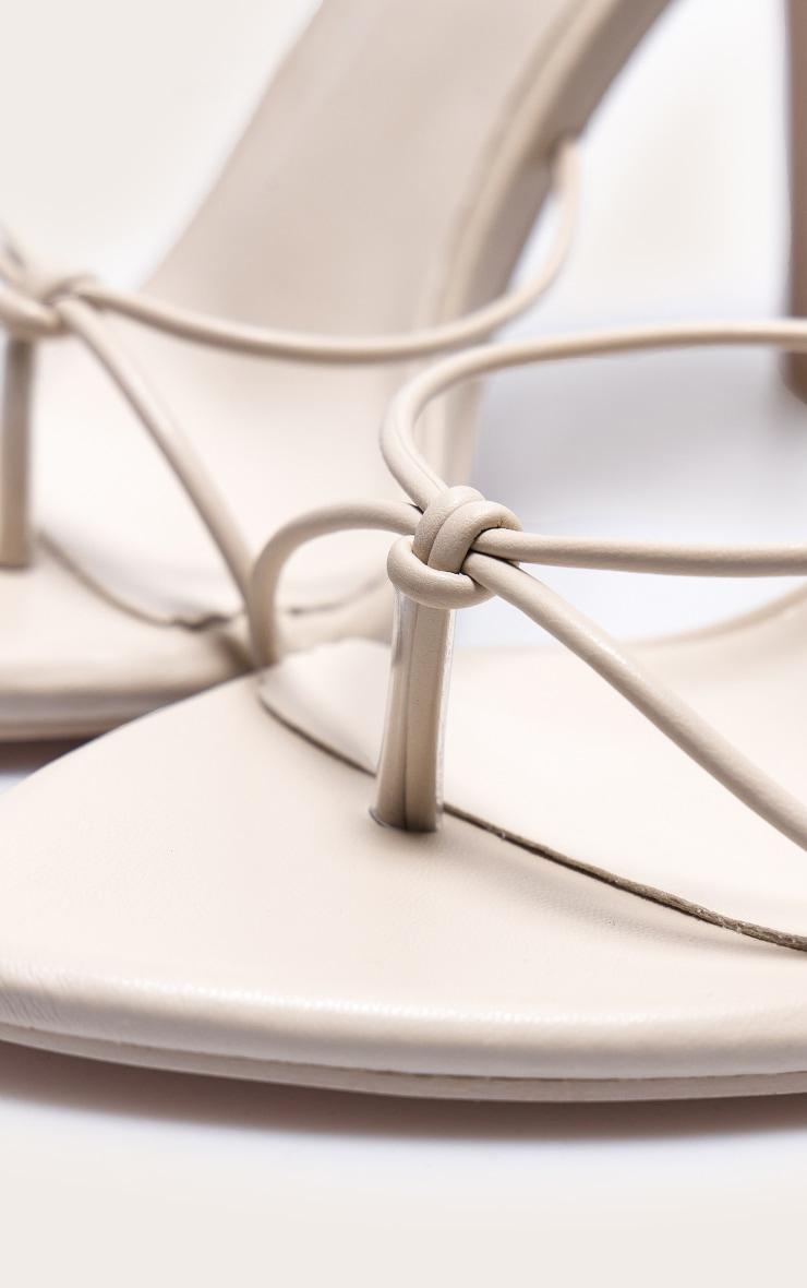 PLT Label Stone Strappy Tie Thong Heels Product Image