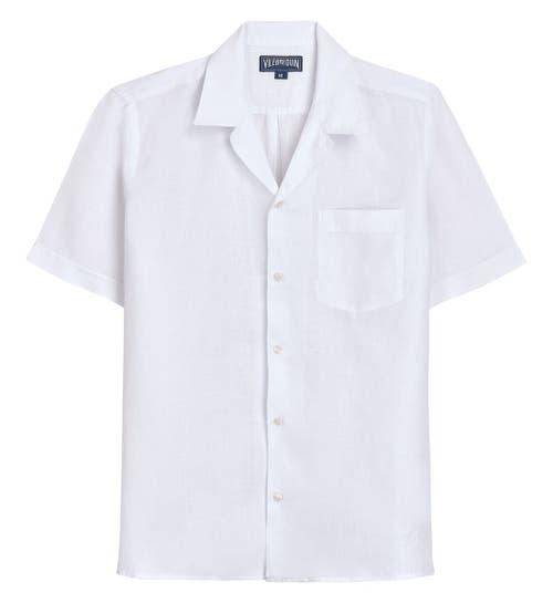 Vilebrequin Men's Linen Solid Bowling Shirt Product Image