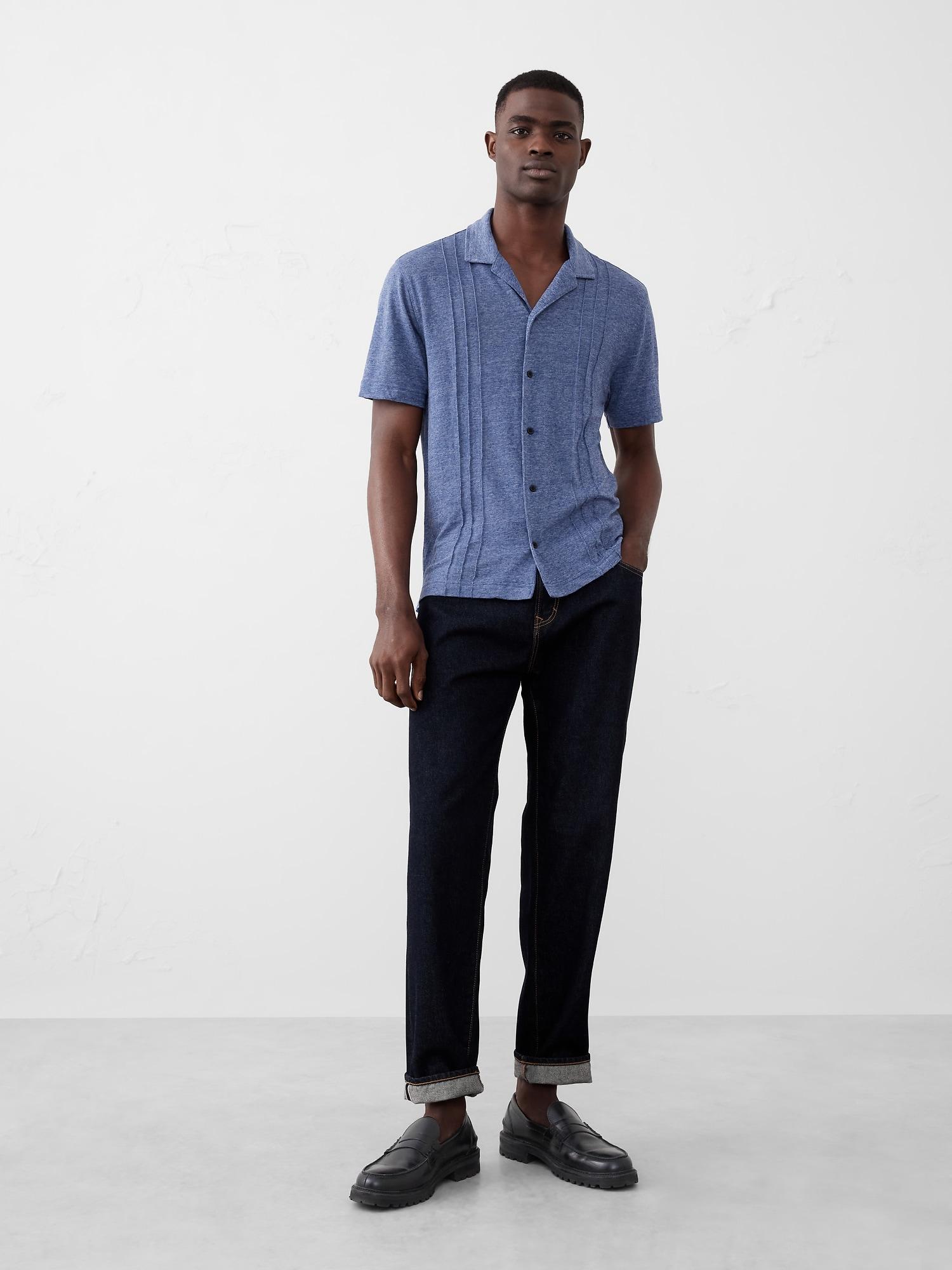 Linen-Blend Polo Product Image