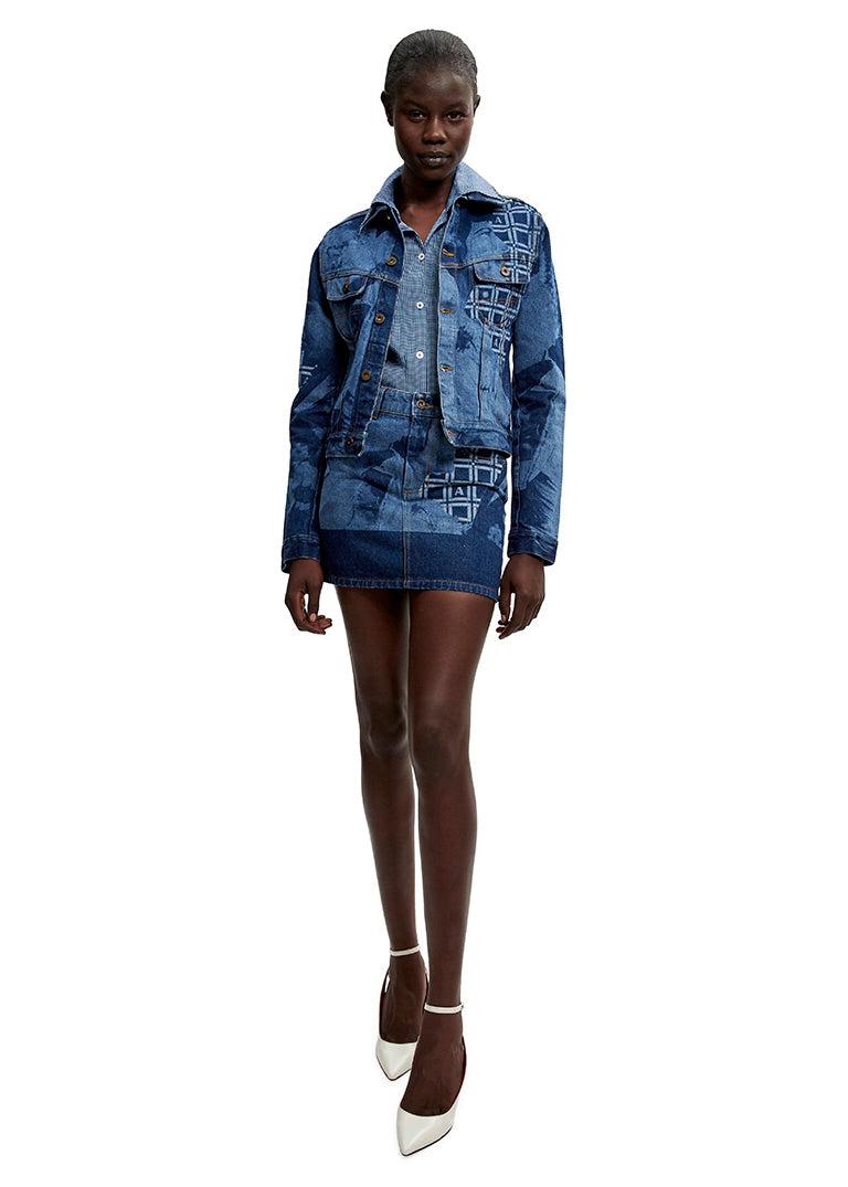 Eyes On You Fitted Denim Jacket Female Product Image