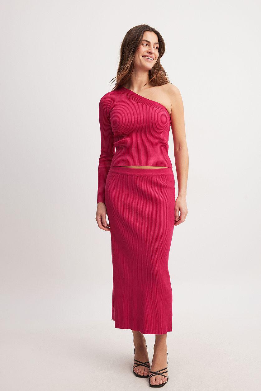 Knitted One Shoulder Top Product Image