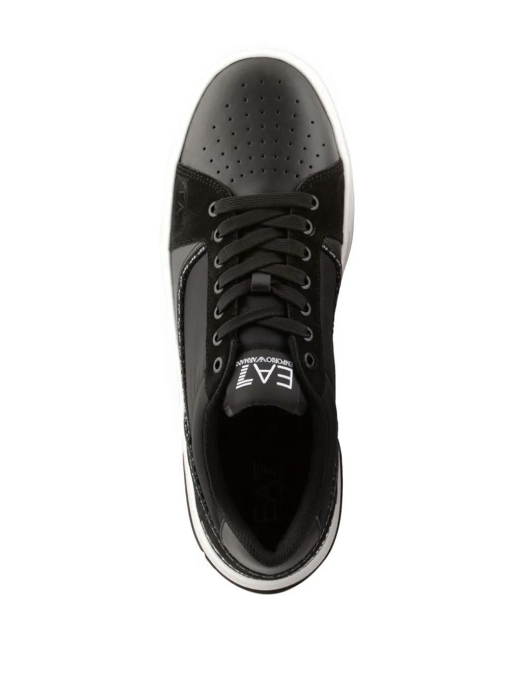lace-up leather sneakers  Product Image