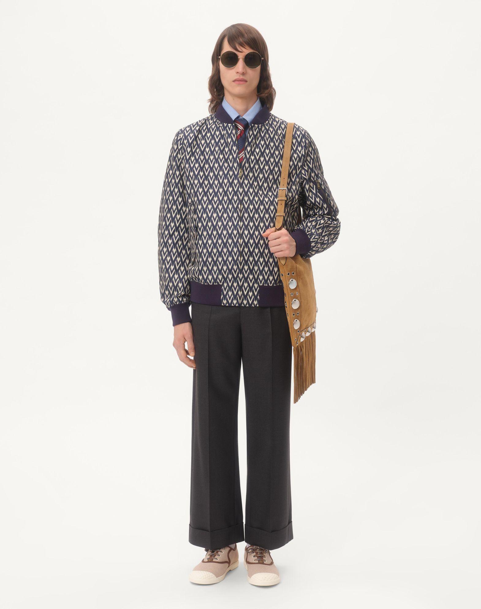 Nylon Bomber Jacket With Toute La V Print Product Image