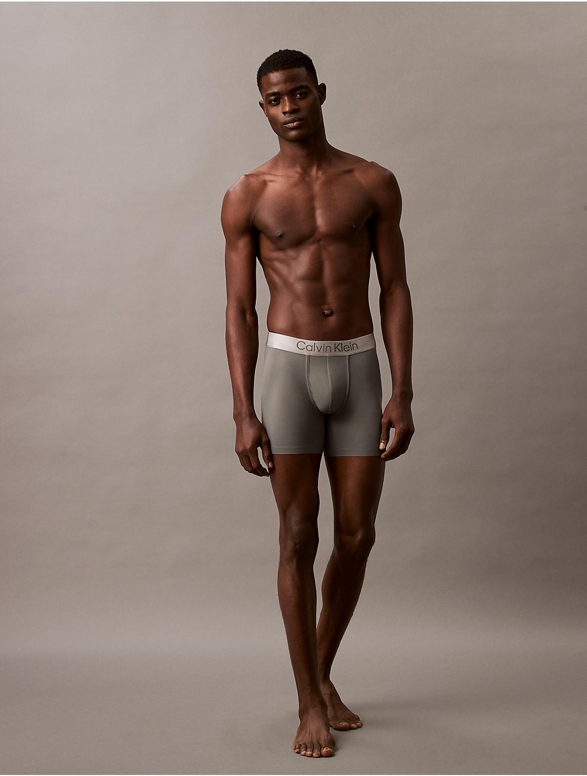 Calvin Klein Mens Brushed Microfiber Stretch Boxer Brief - Grey Product Image