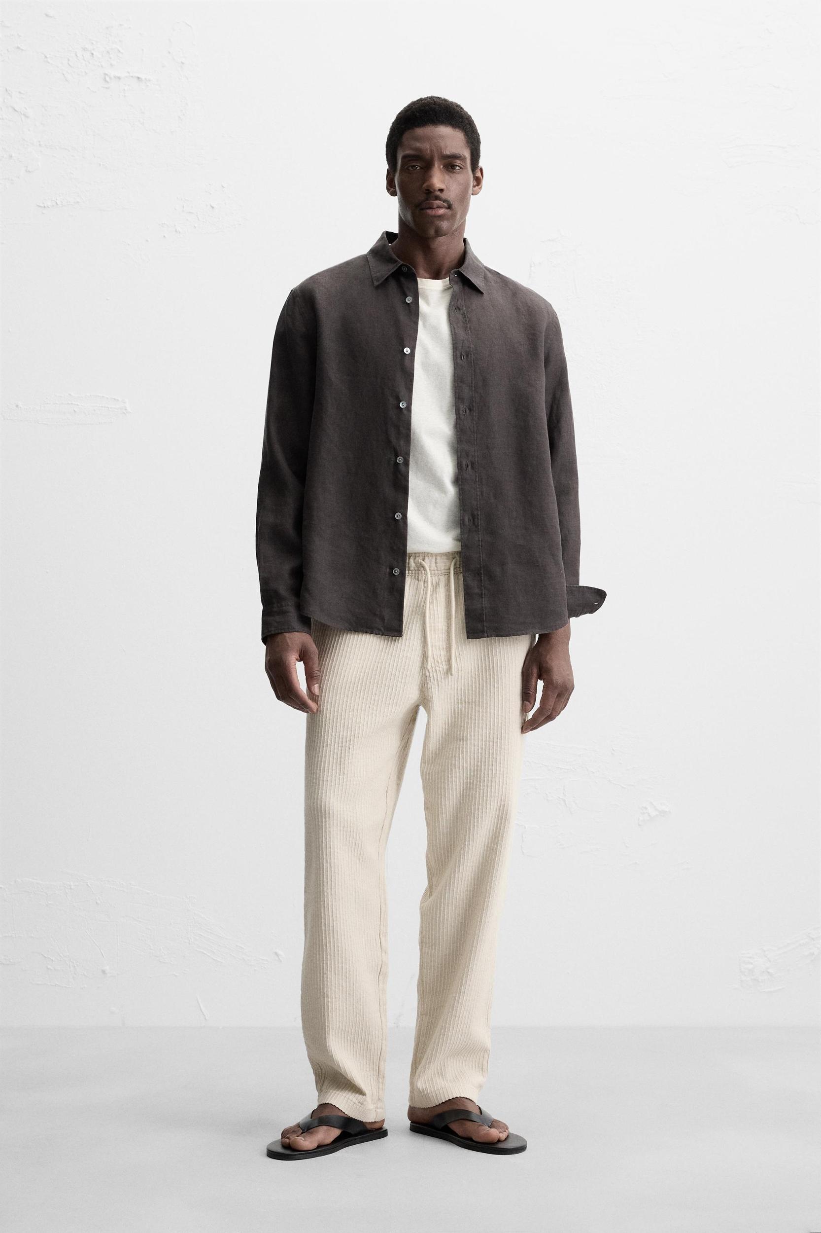 STRIPED JACQUARD PANTS Product Image