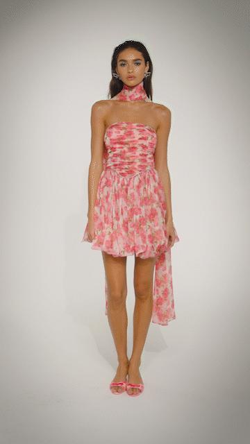 Chloe Dress (Pink Print) (Final Sale) Product Image