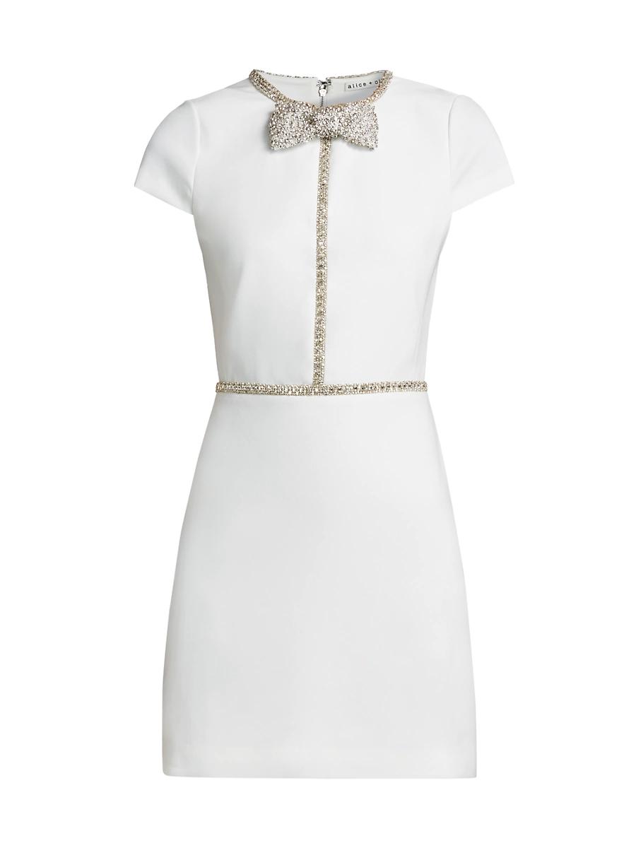 Womens Sophie Embellished Bow Minidress Product Image