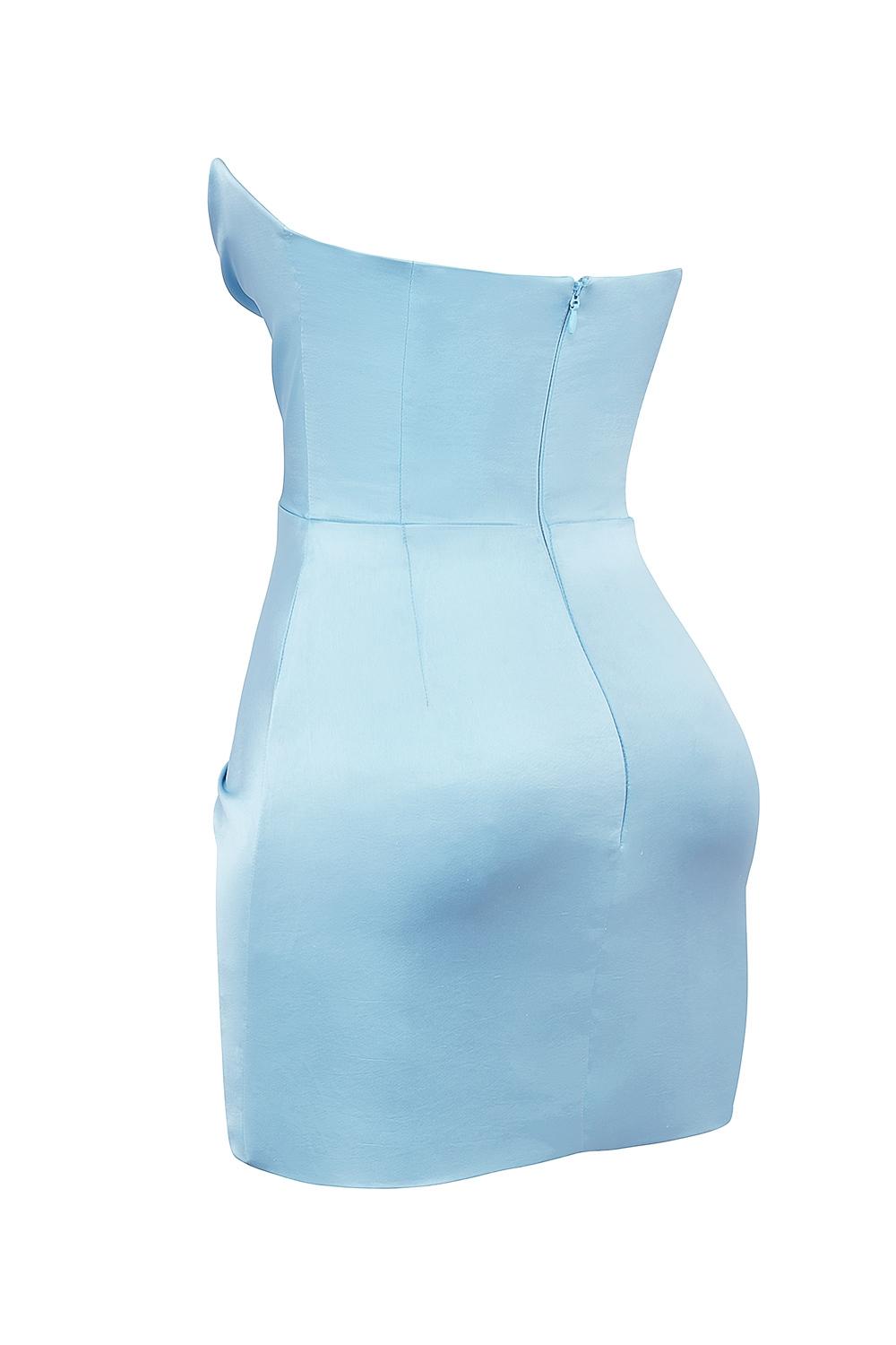 Odelle  ocean blue strapless mini dress Product Image