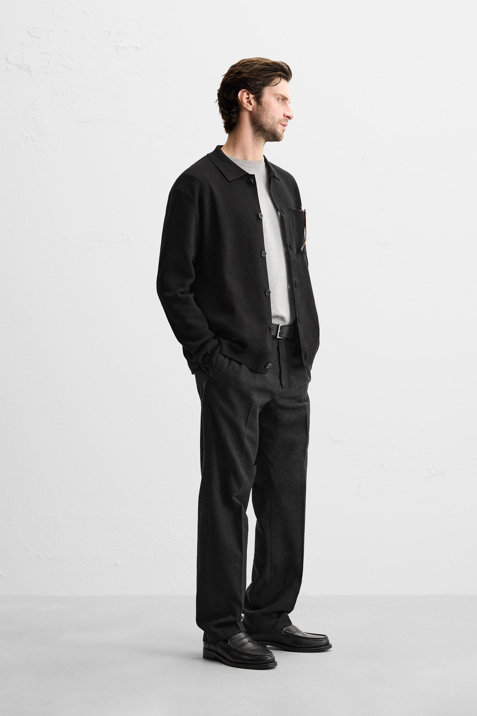 POCKETED COTTON CARDIGAN Product Image