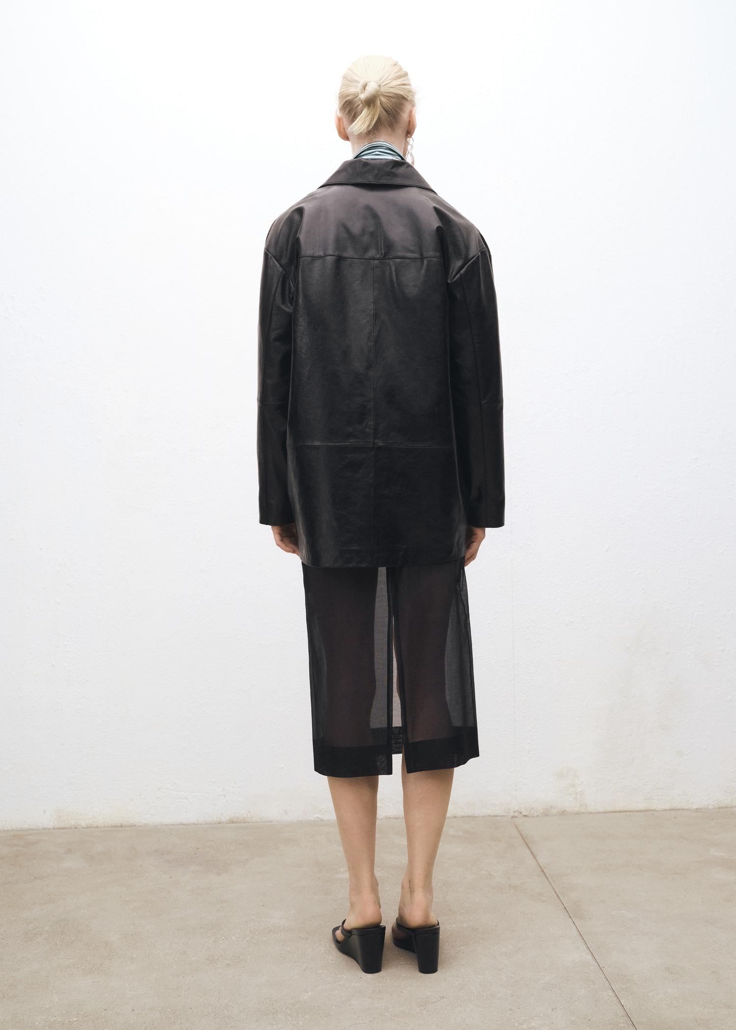 Semi-transparent silk midi-skirt - Women | MANGO USA Product Image