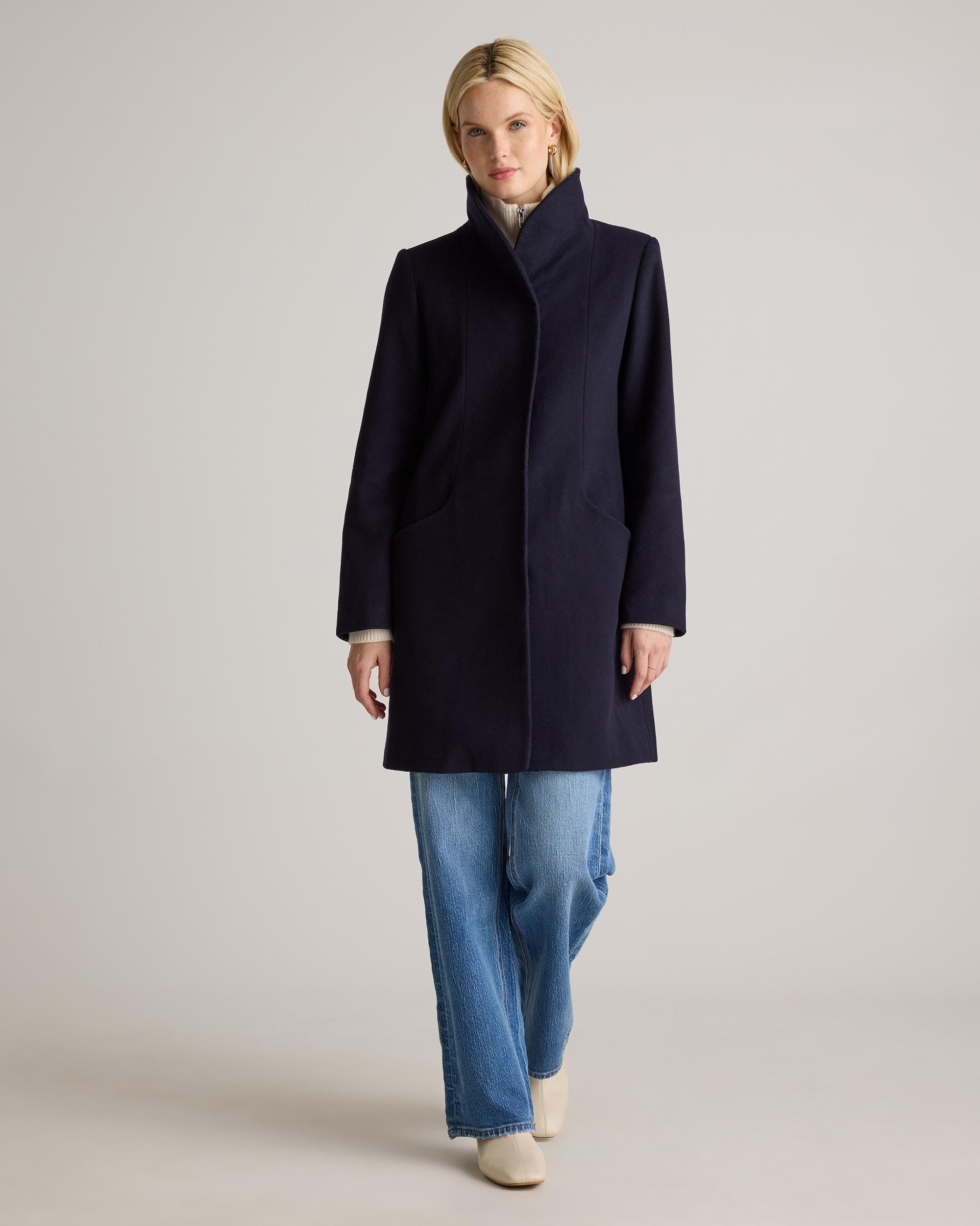 Quince | Women's Italian Wool Cocoon Coat Wool/Nylon Product Image