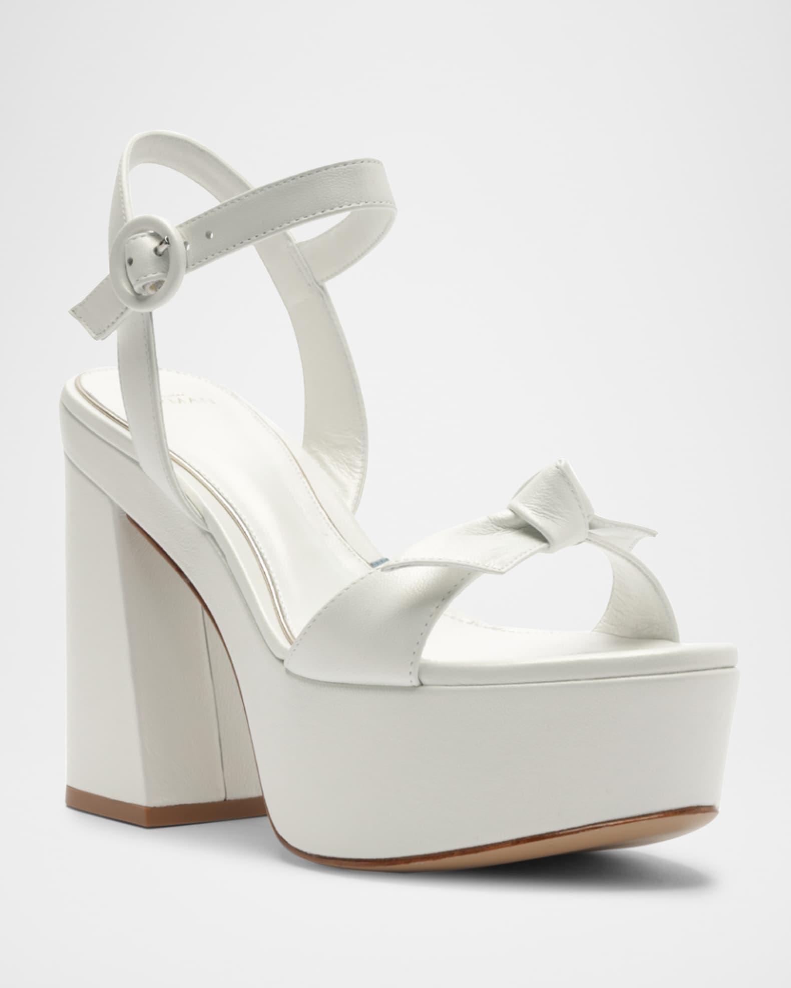 Clarita Flare Platform Bridal Sandals Product Image