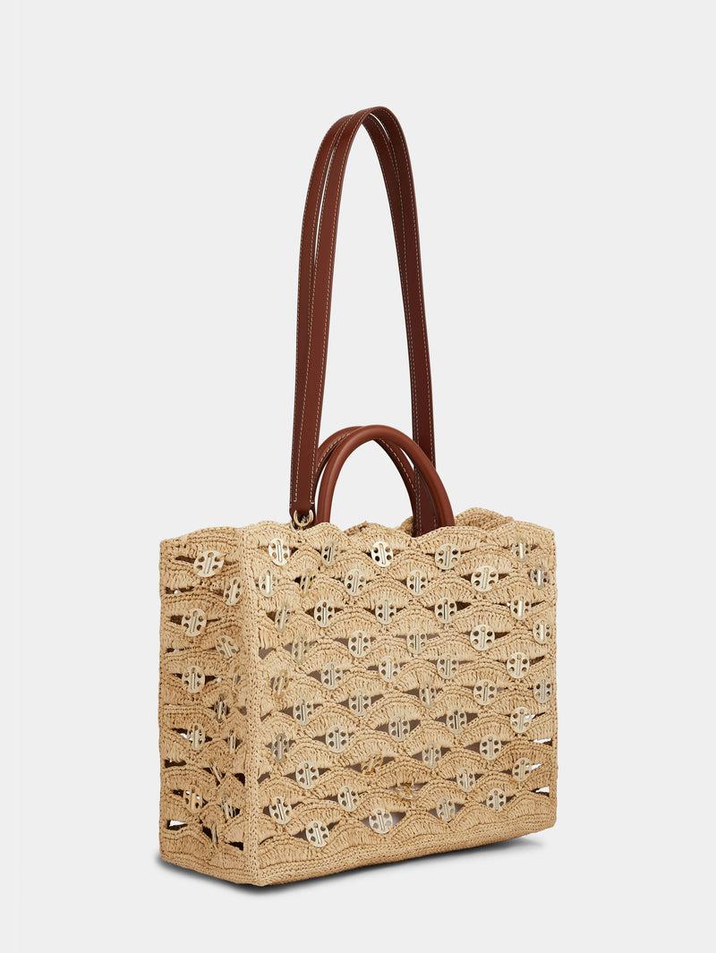 BEIGE TOTE BAG IN RAFFIA Product Image