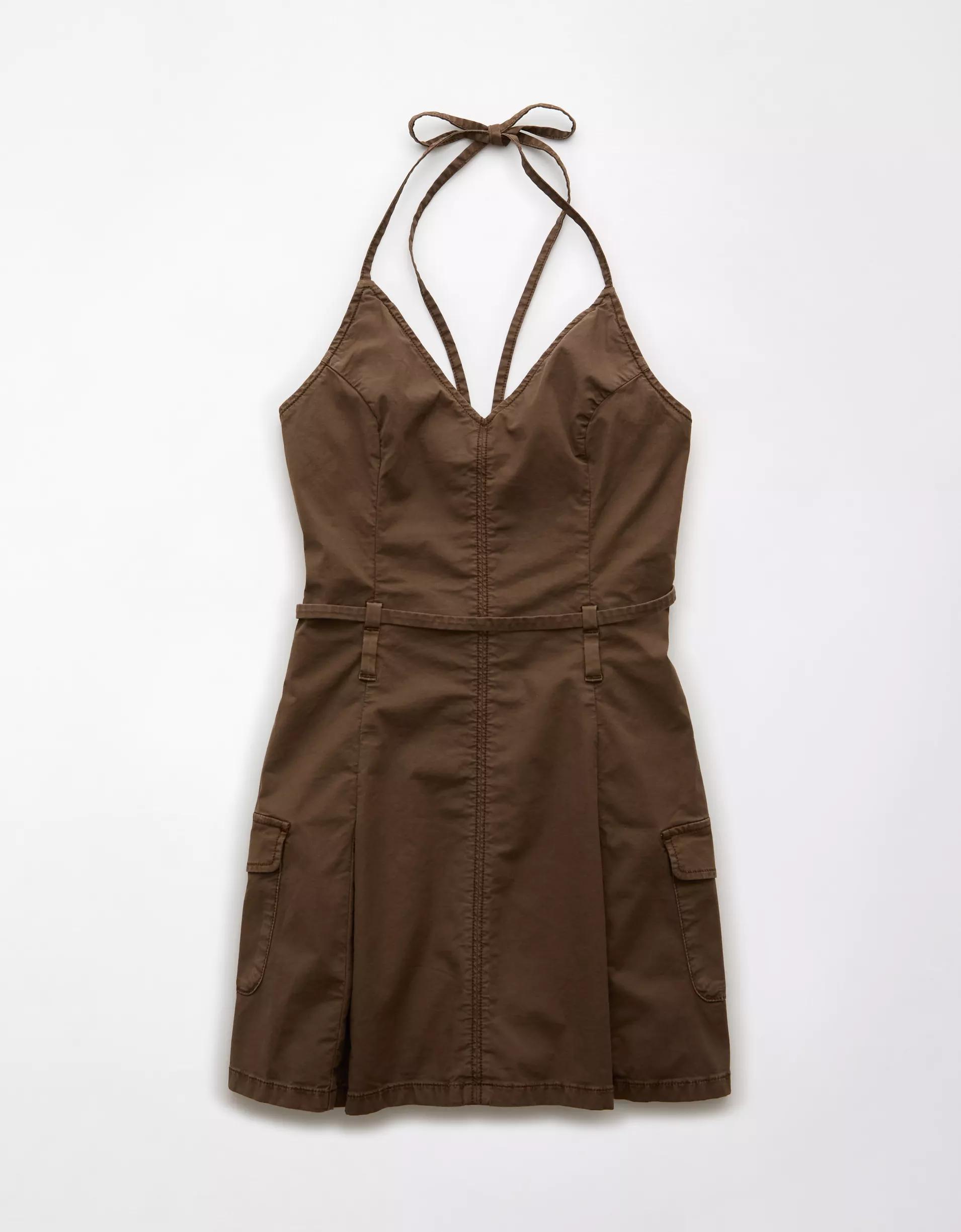 AE Halter Cargo Mini Dress Product Image