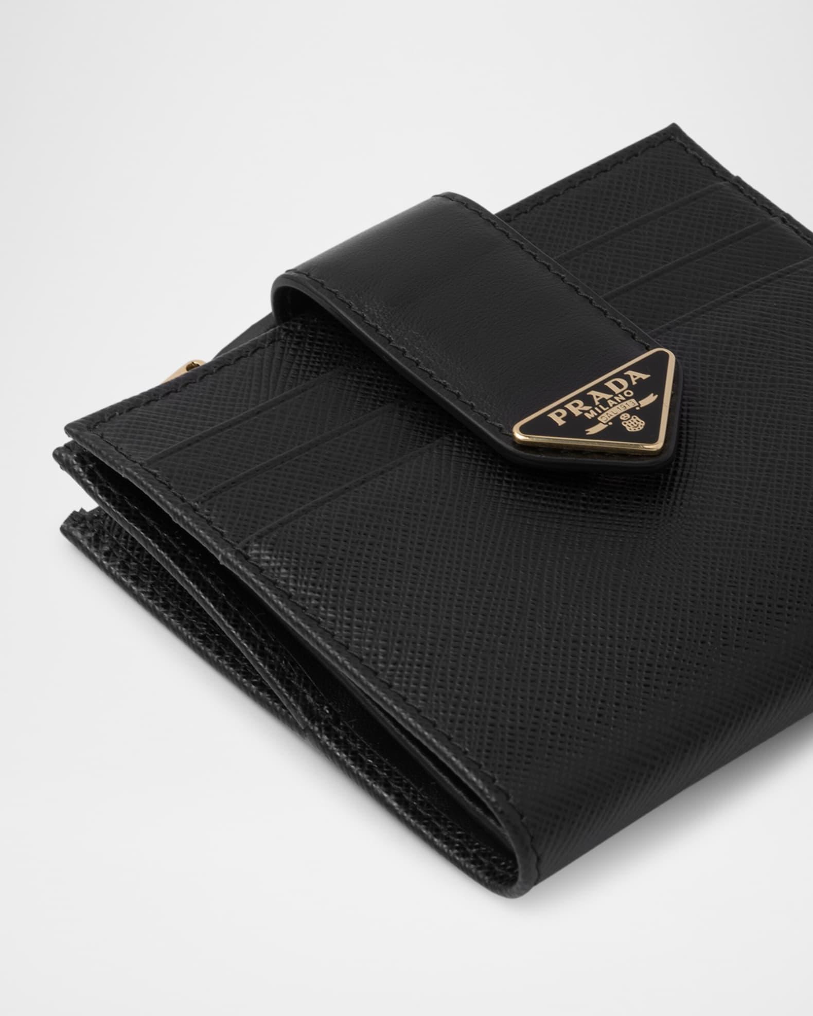 Small Saffiano and Smooth Leather Bifold Wallet Product Image