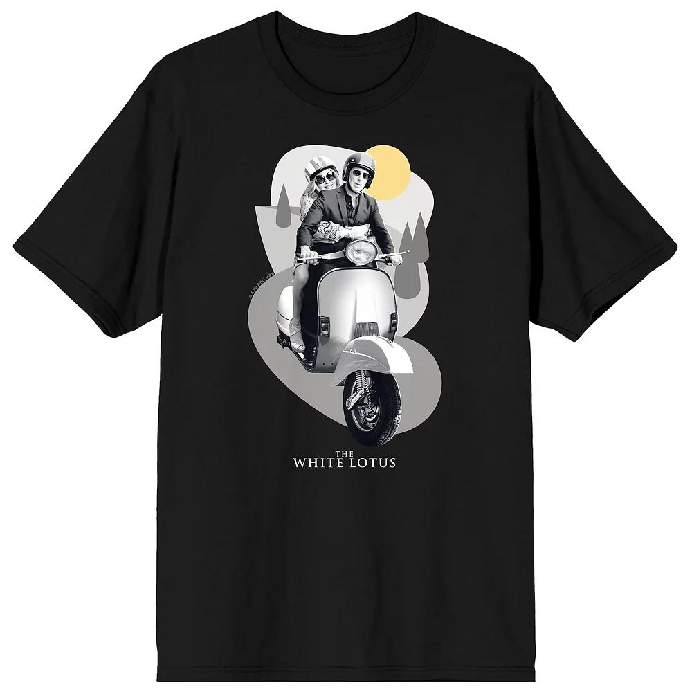 Men's White Lotus Scooter Ride Short Sleeve Graphic Tee,  Product Image