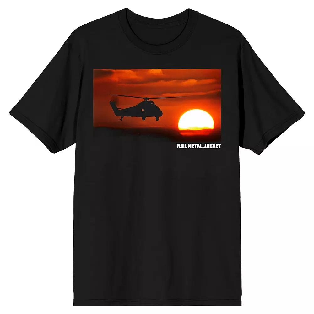 Men's Full Metal Jacket Helicopter Flying By Sun Graphic Tee,  Product Image