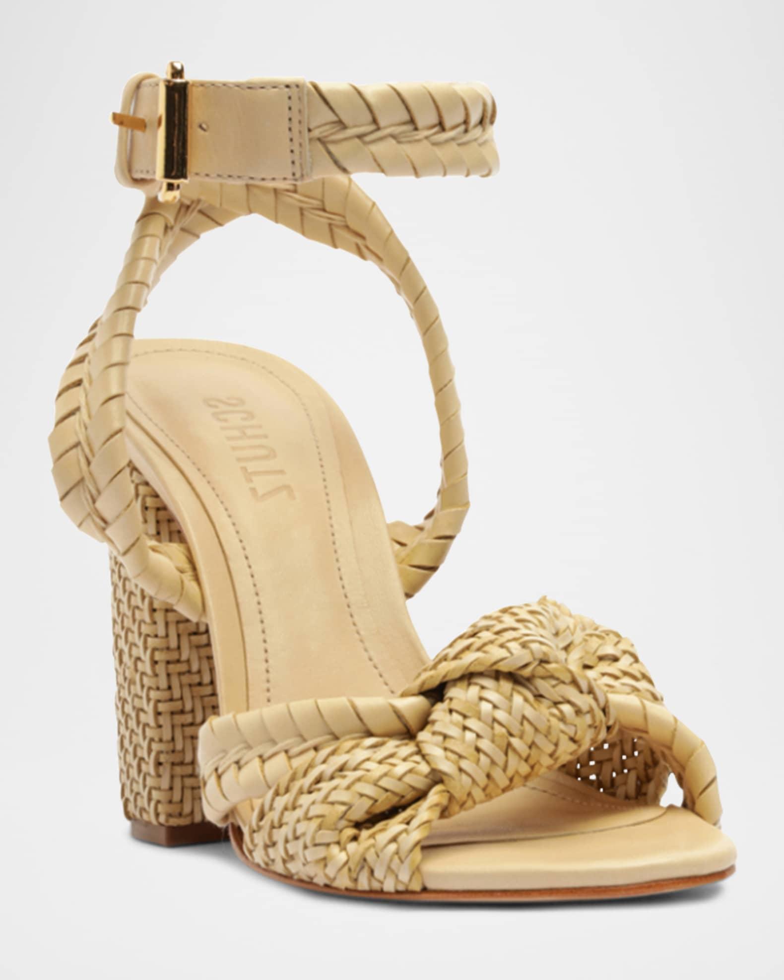 Khari Knotted Leather Ankle-Strap Sandals Product Image