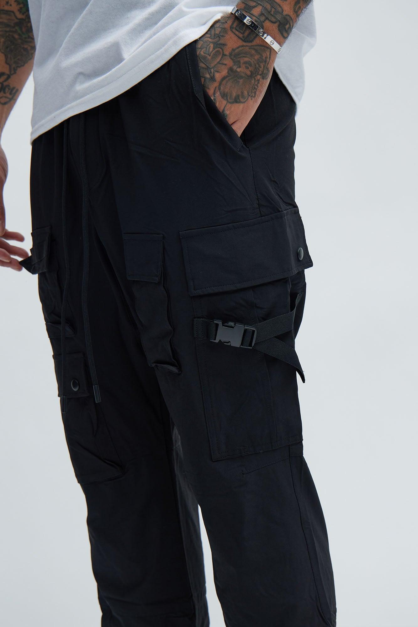 Versatile Slim Cargo Pants - Black Product Image