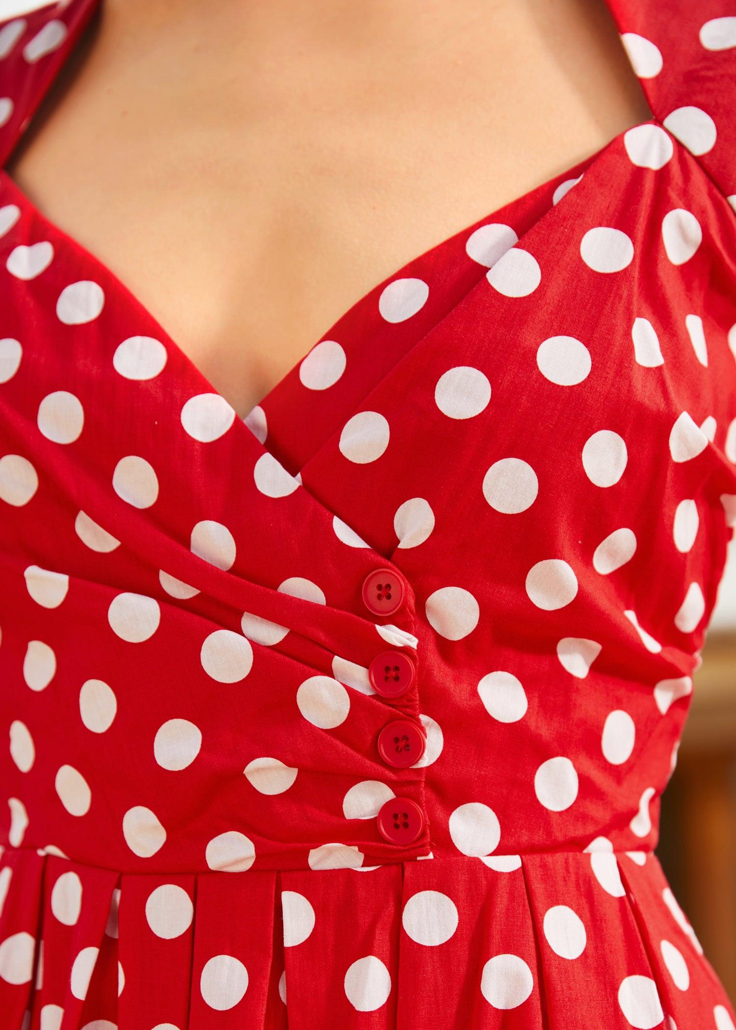 Dotted Darling Fit & Flare Dress Product Image