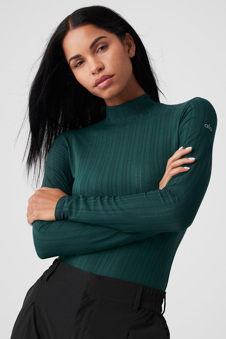 Euphoria Long Sleeve Bodysuit - Midnight Green Product Image